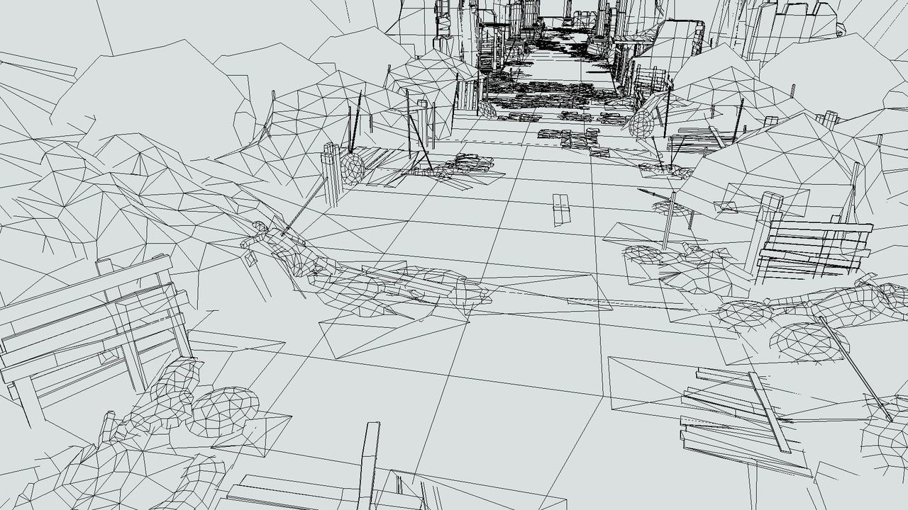 Scene Level Ancient Location Road Ship Boat Corpse Ruin Volcano Low-poly 3D model_18