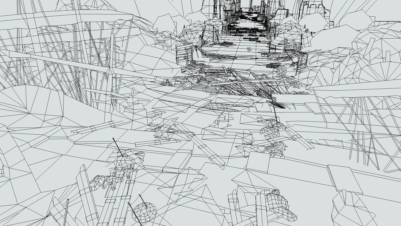 Scene Level Ancient Location Road Ship Boat Corpse Ruin Volcano Low-poly 3D model_17