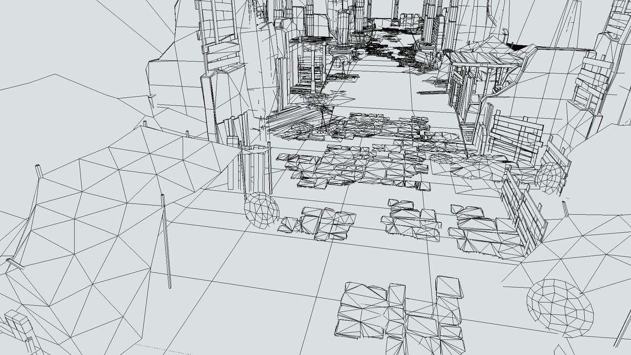 Scene Level Ancient Location Road Ship Boat Corpse Ruin Volcano Low-poly 3D model_19