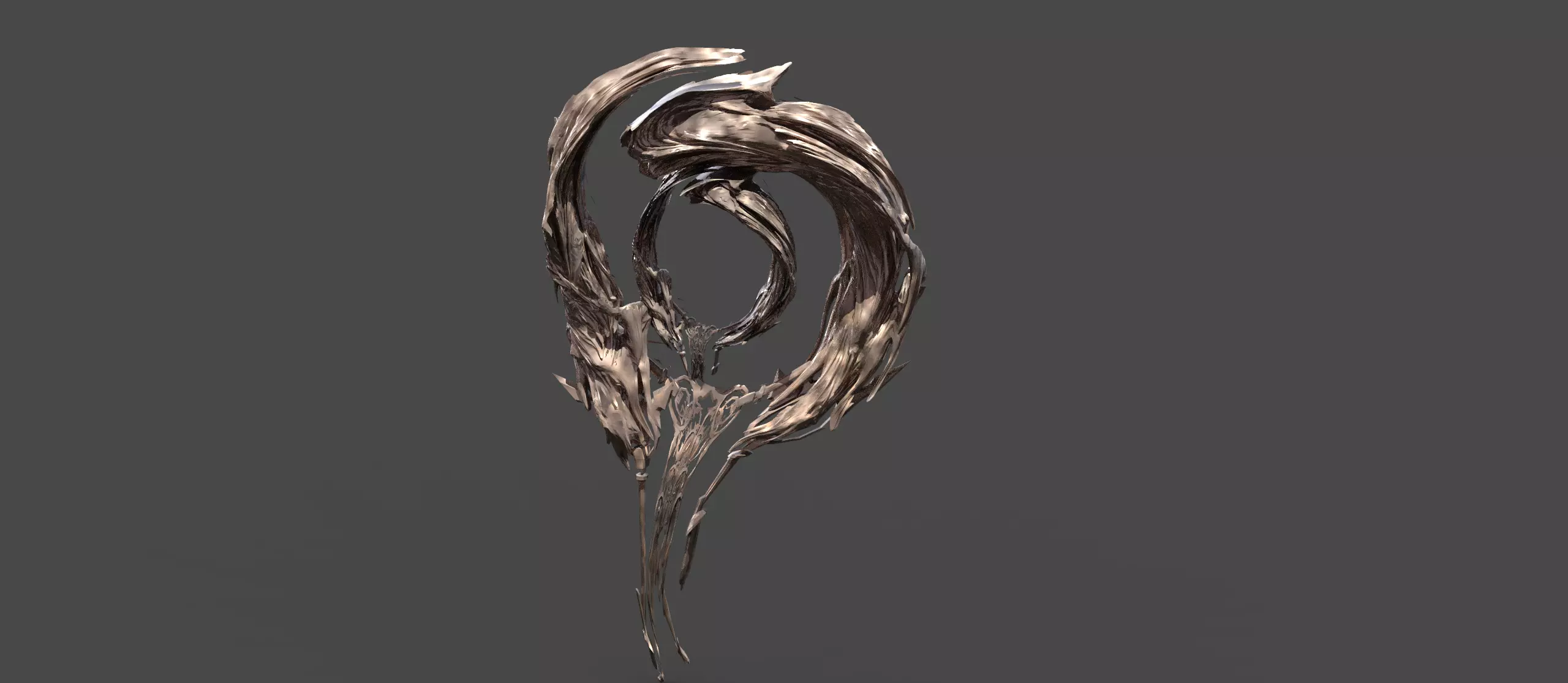 Air element Sword hilt 3D model_0