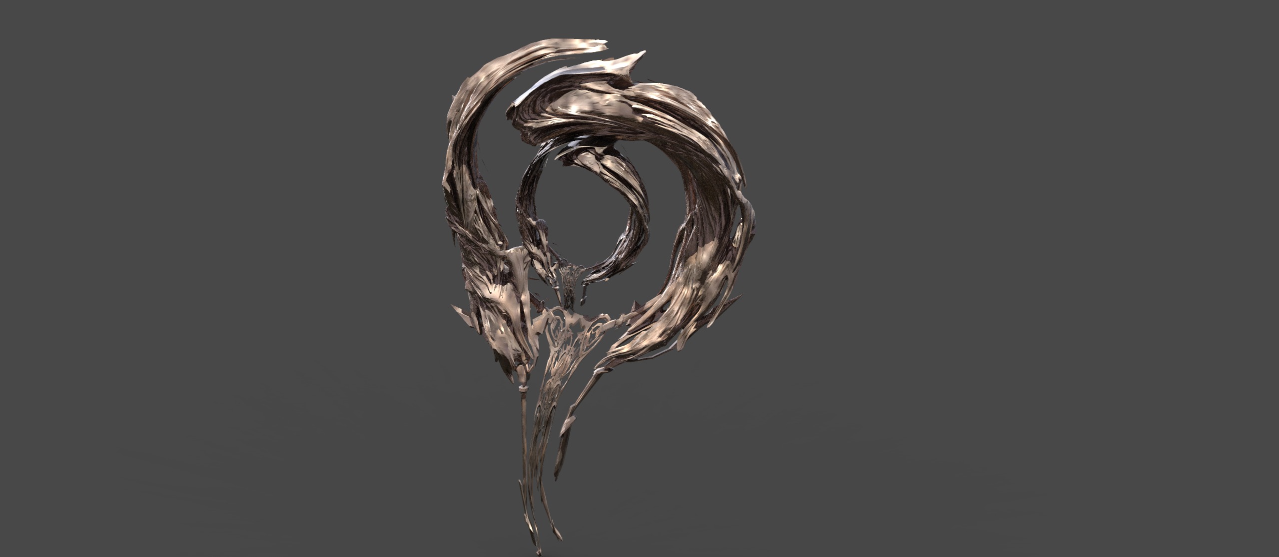 Air element Sword hilt 3D model_1