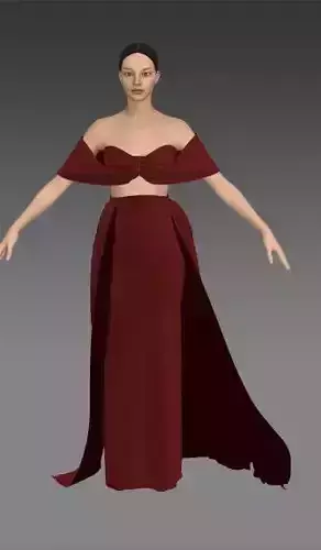 dress low slevee detail