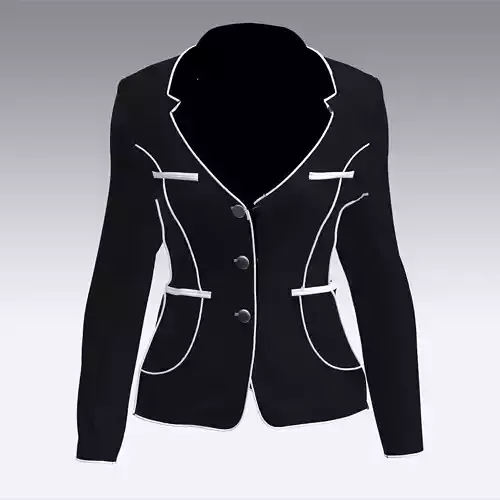 Jacket with collar and white strap detail 