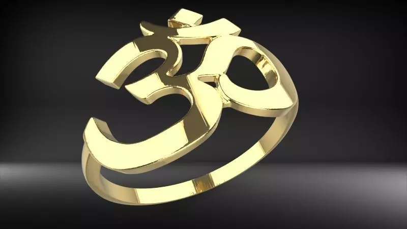 Om Ring 3D print model