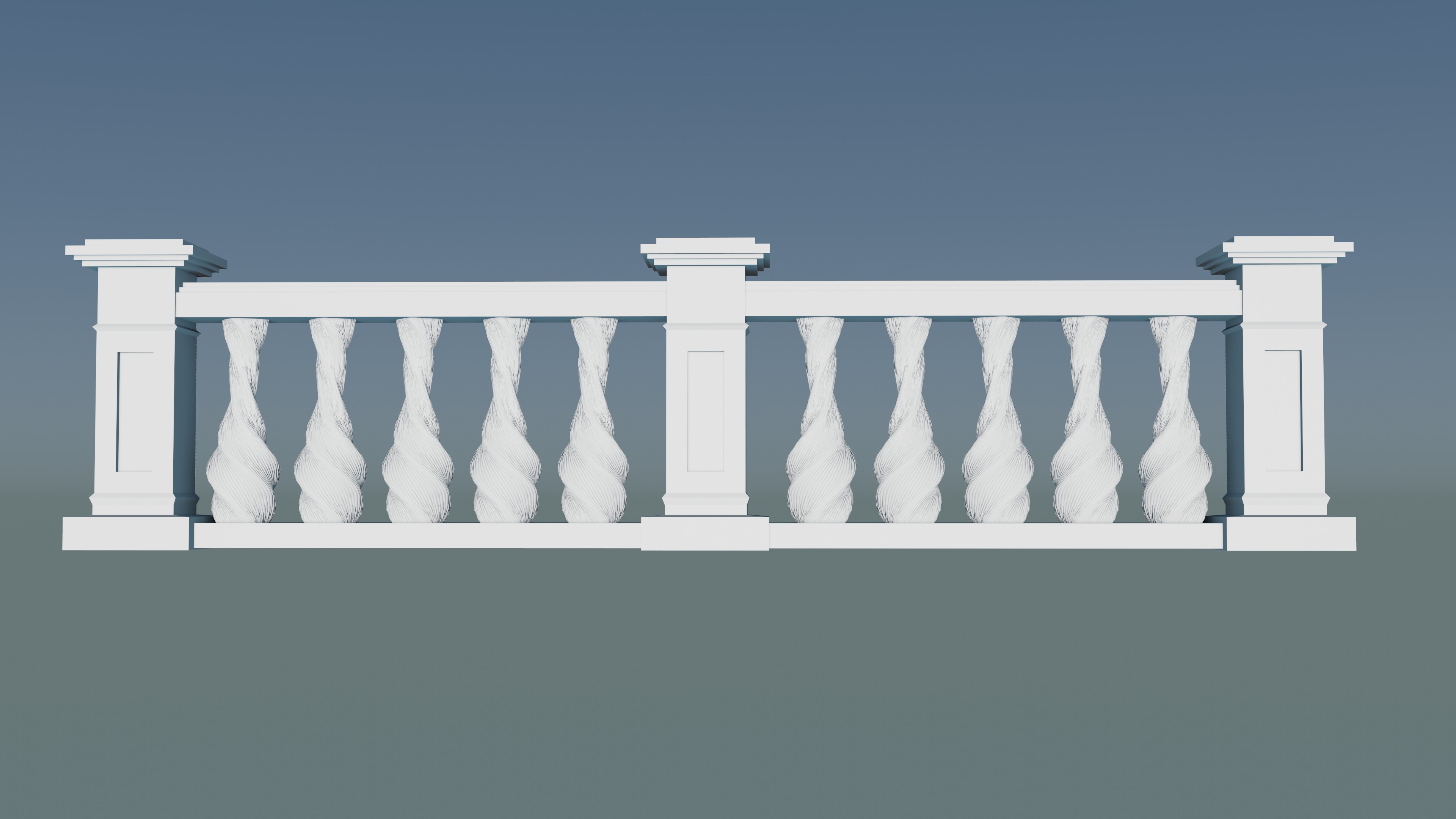 concrete balustrade 3D print model_1