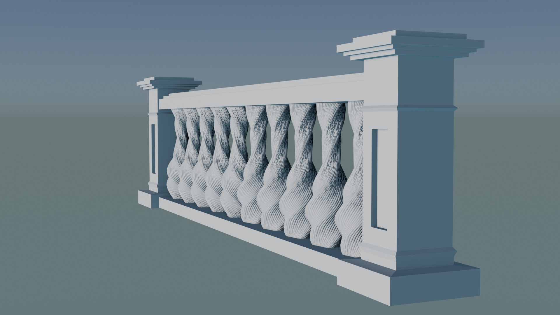 concrete balustrade 3D print model_6