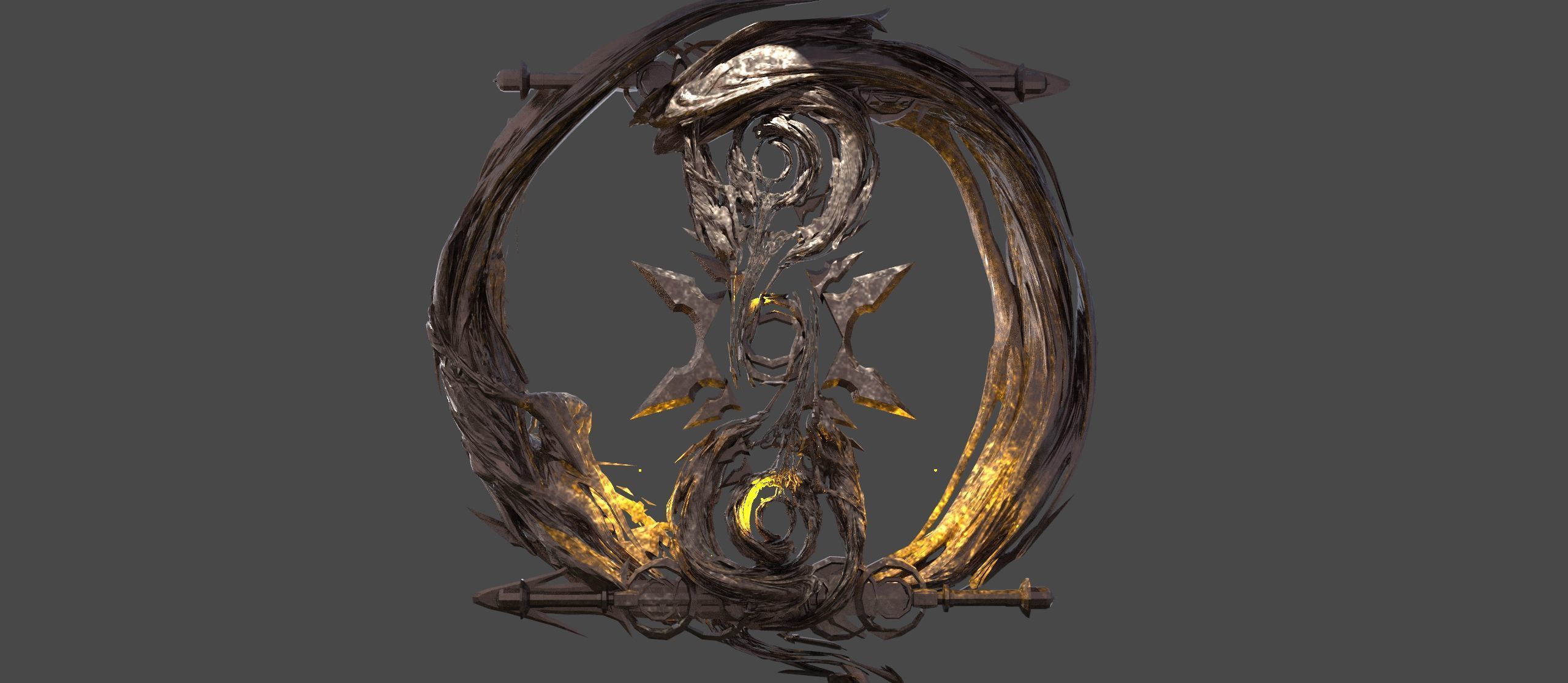 Healers Tree Wall engraving 1 Low-poly 3D model_1