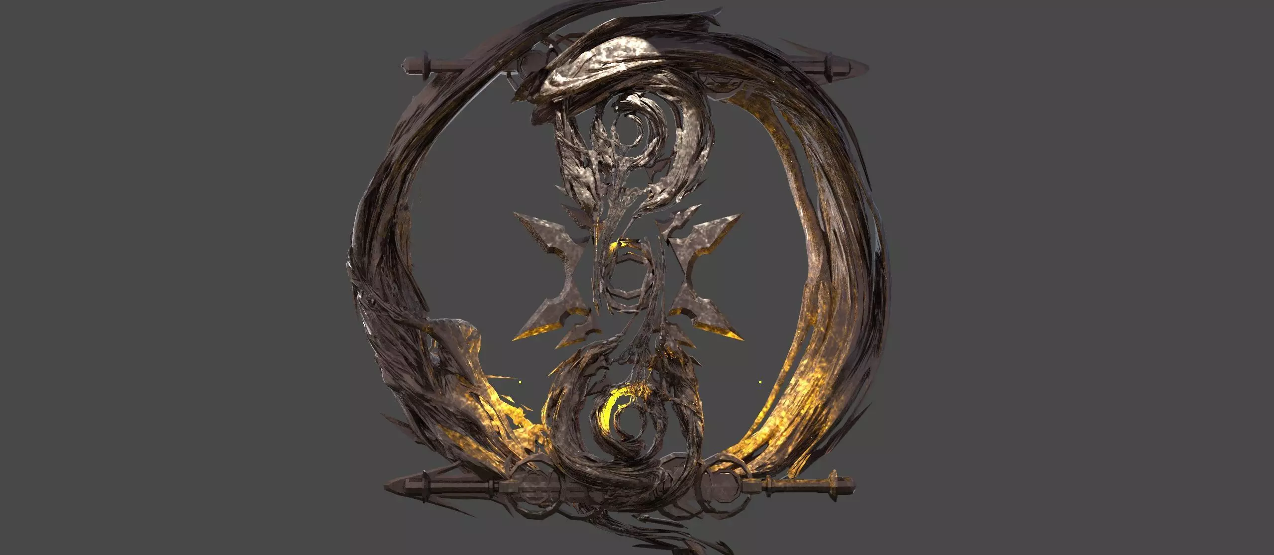 Healers Tree Wall engraving 1 Low-poly 3D model_0