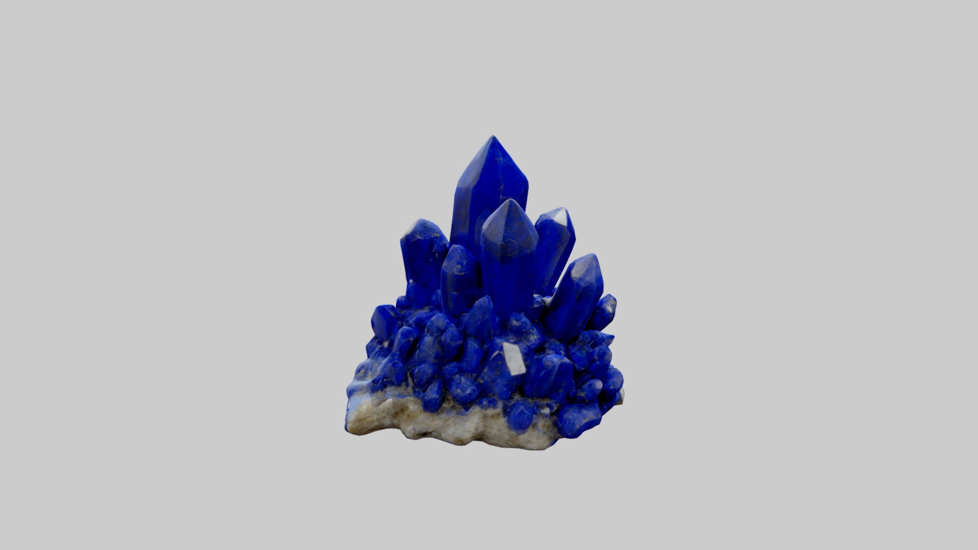 Lapislazuli Crystal Cluster Low-poly 3D model_5