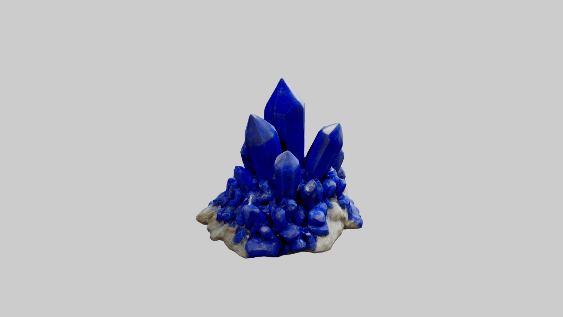 Lapislazuli Crystal Cluster Low-poly 3D model_4