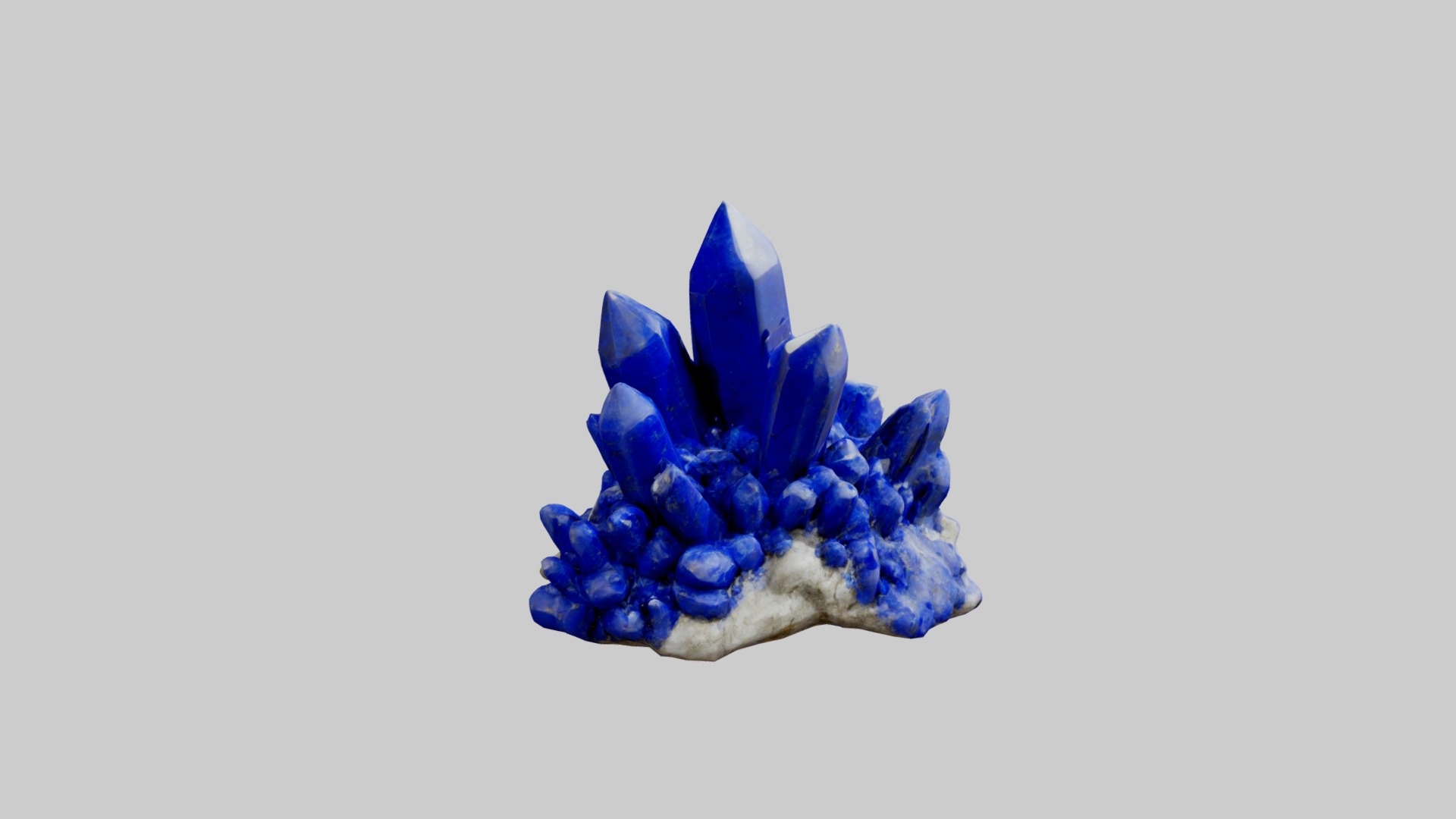 Lapislazuli Crystal Cluster Low-poly 3D model_3