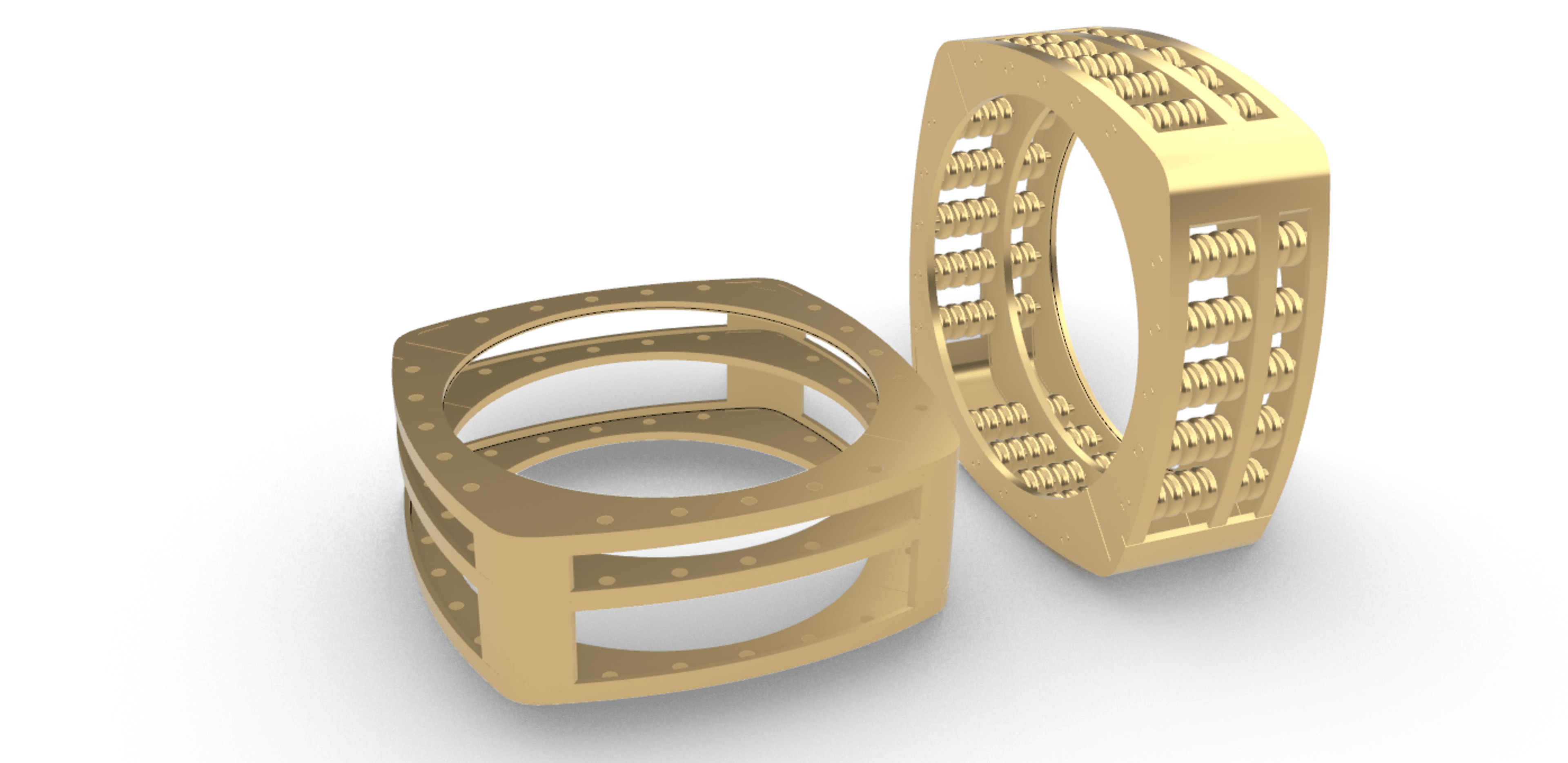 0277 Square Abacus Ring 3D print model_3