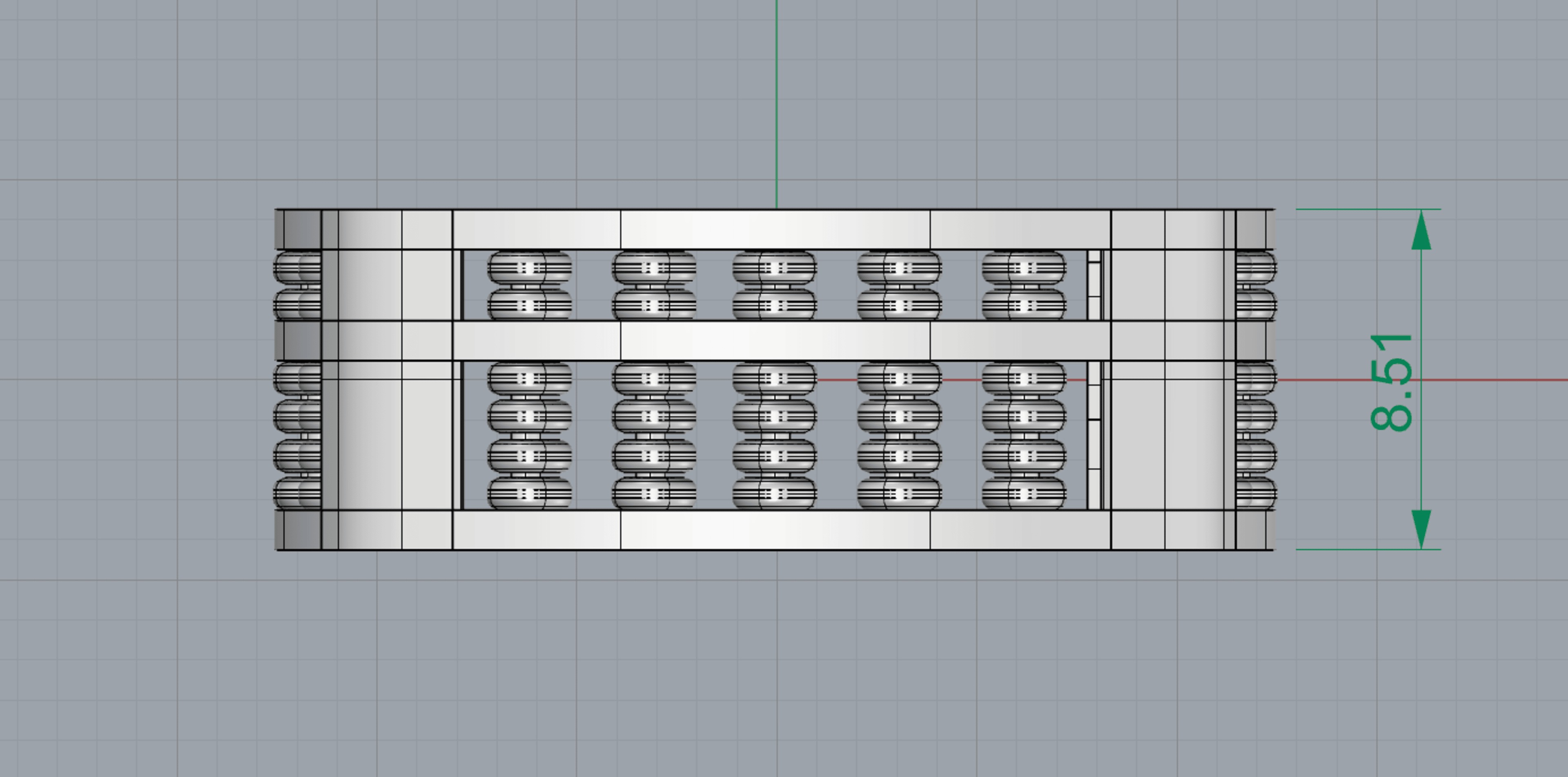 0277 Square Abacus Ring 3D print model_4