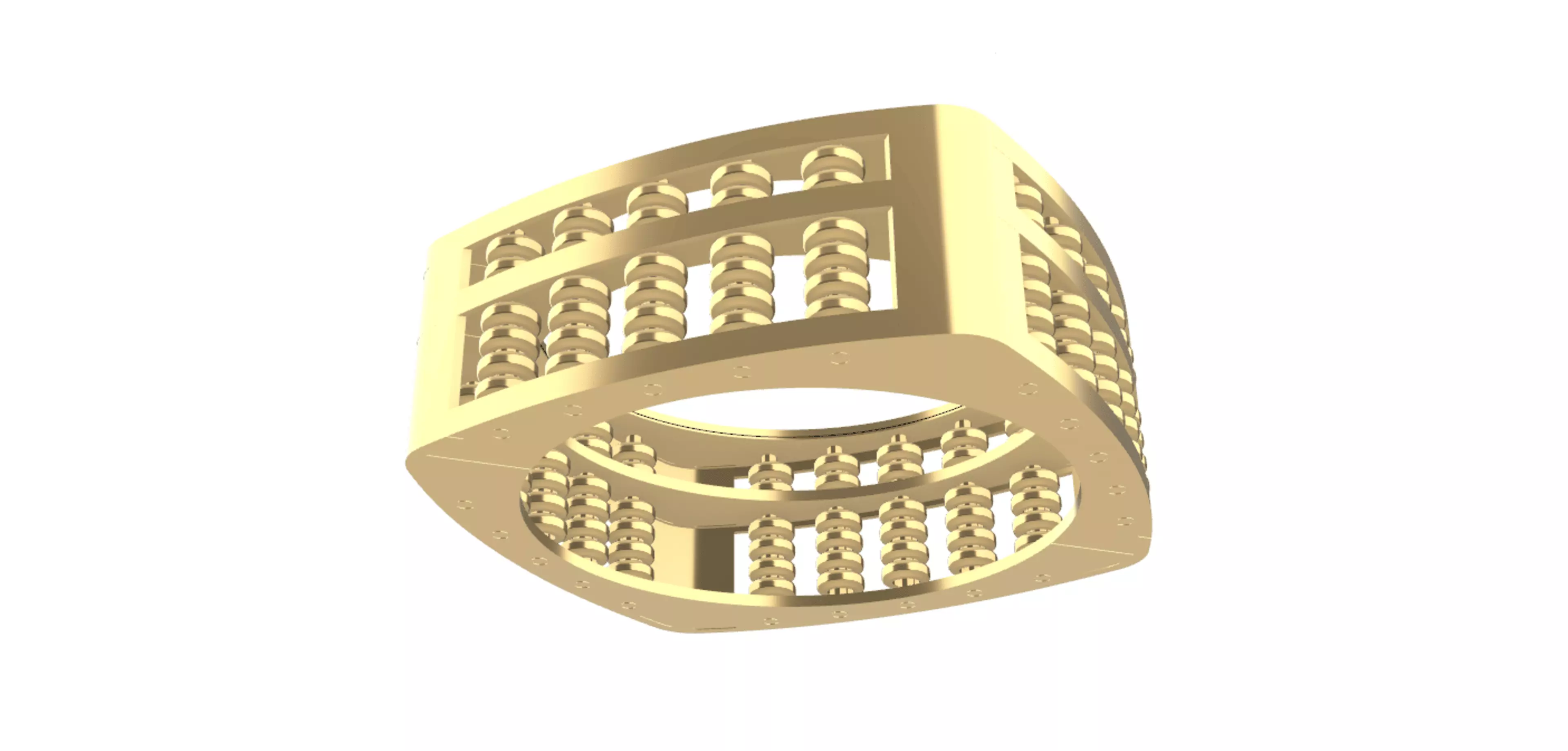 0277 Square Abacus Ring 3D print model_0