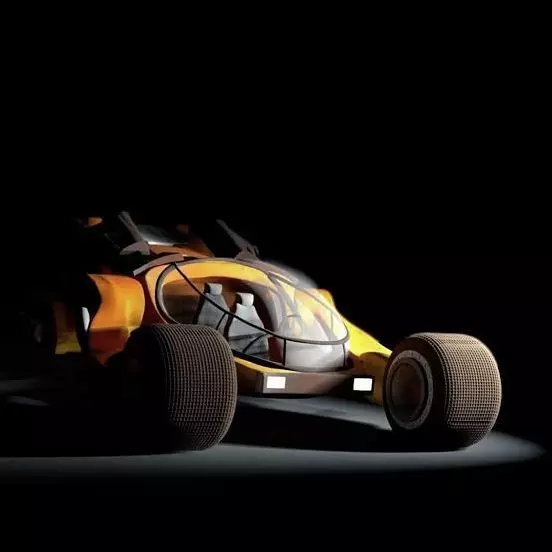 Bujji Advance futuristic car Free low-poly 3D model