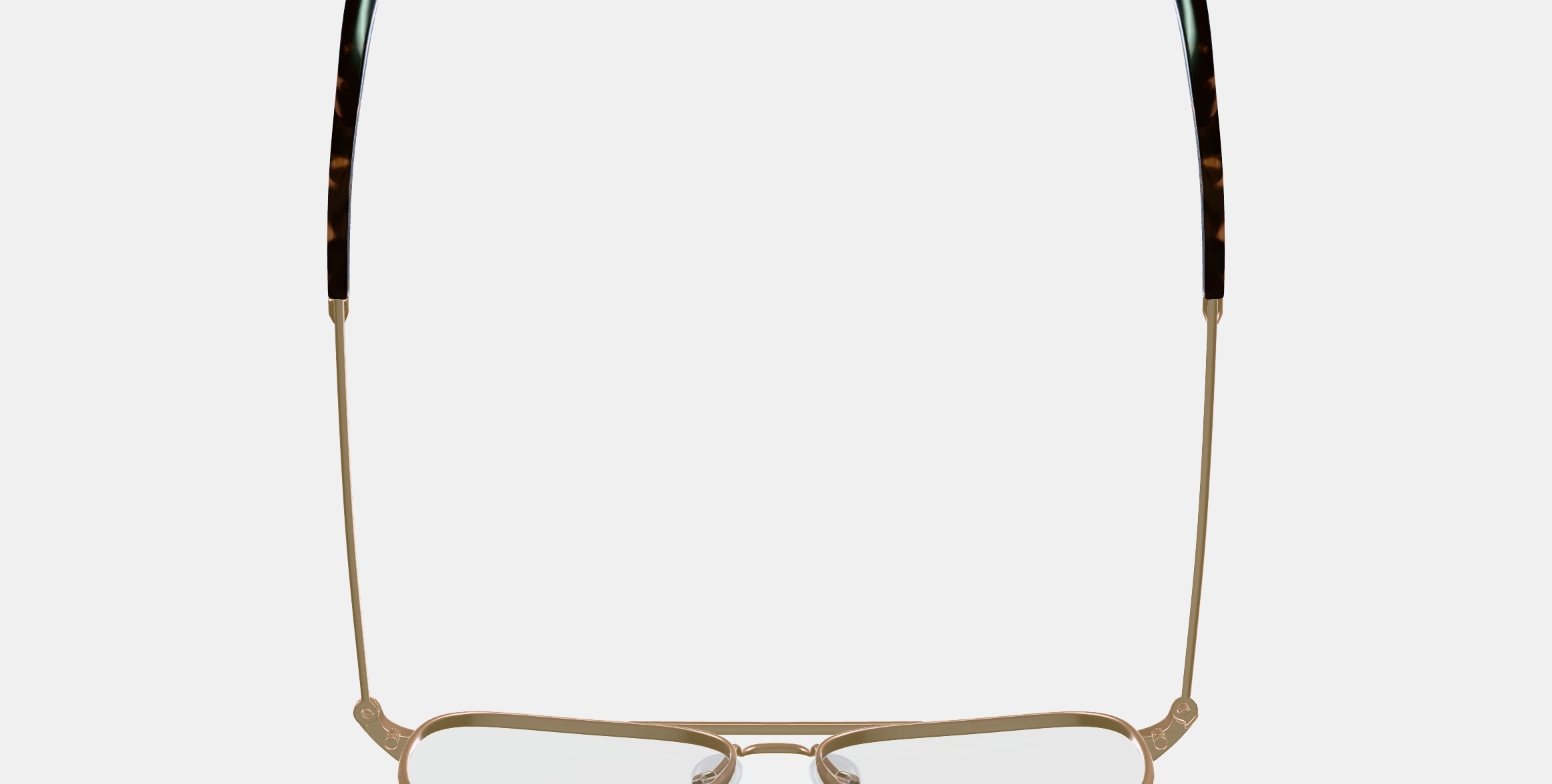Raider Eyeglasses in Polished Gold 3D model_7