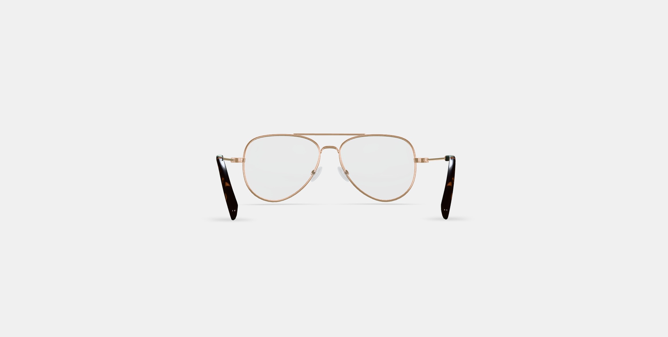 Raider Eyeglasses in Polished Gold 3D model_14