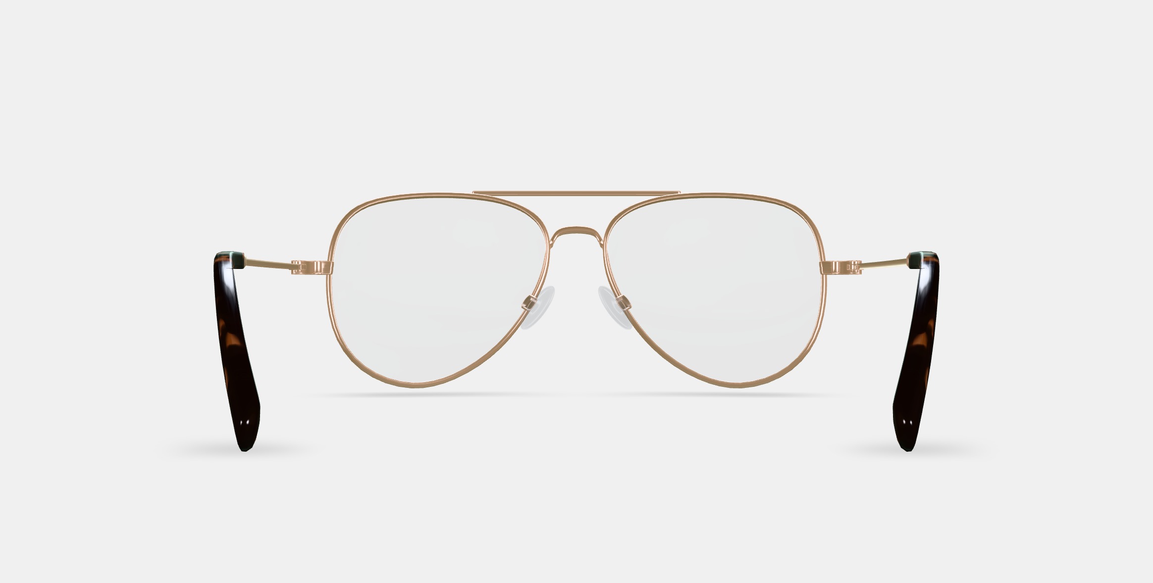 Raider Eyeglasses in Polished Gold 3D model_16
