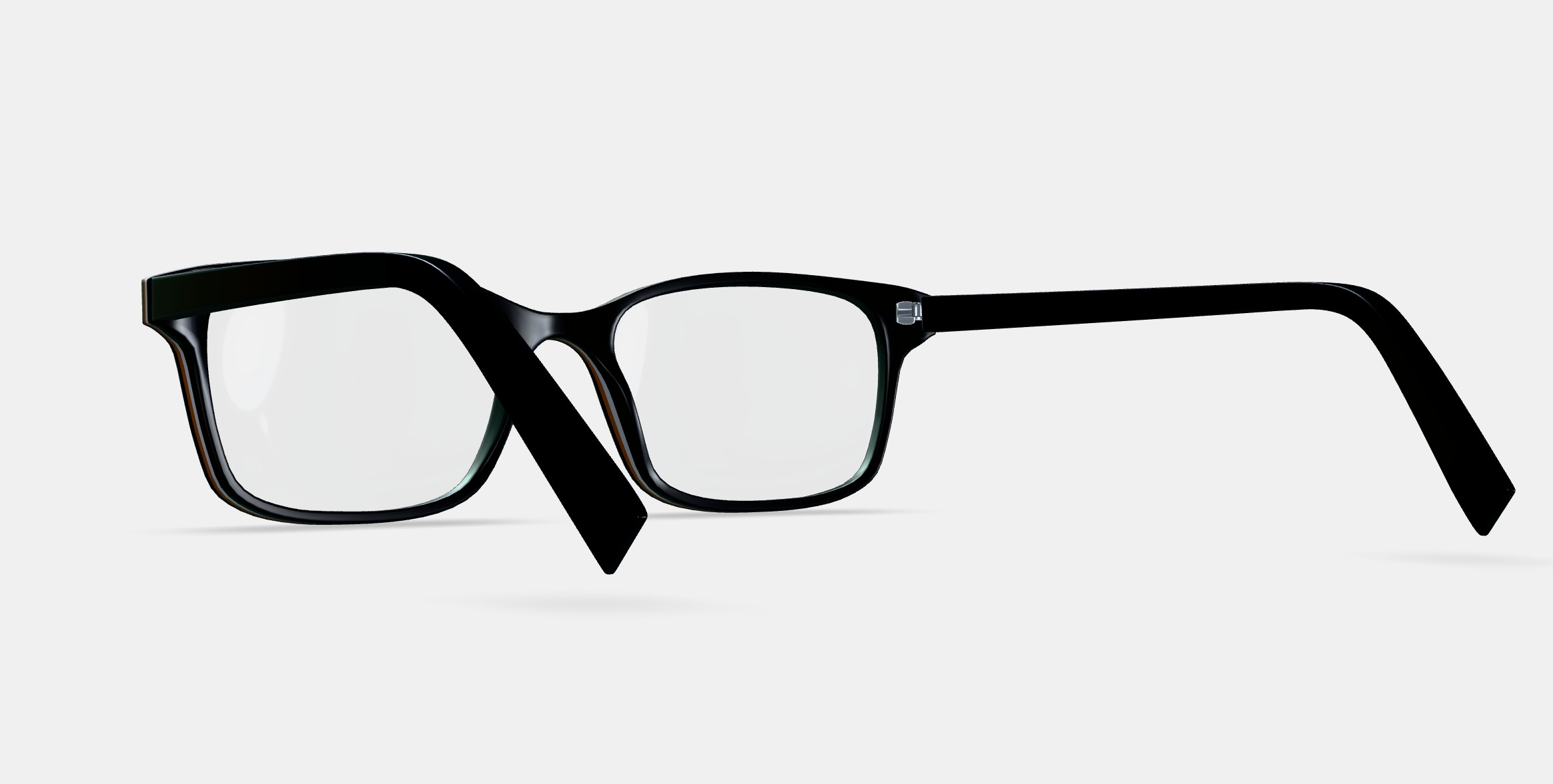 Brady Eyeglasses in Black Matte Eclipse 3D model_2