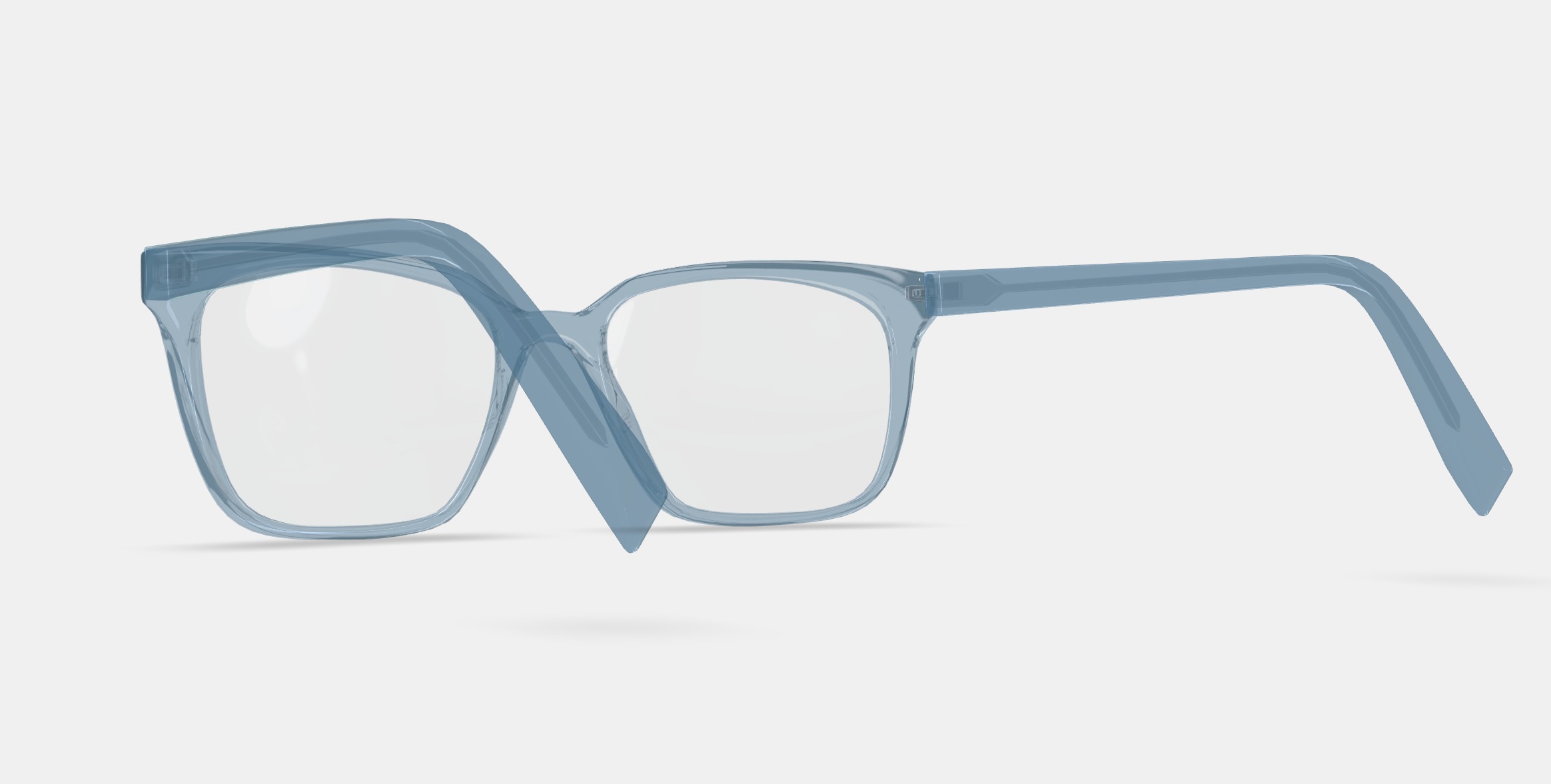 Hughes Eyeglasses in Pacific Crystal 3D model_2