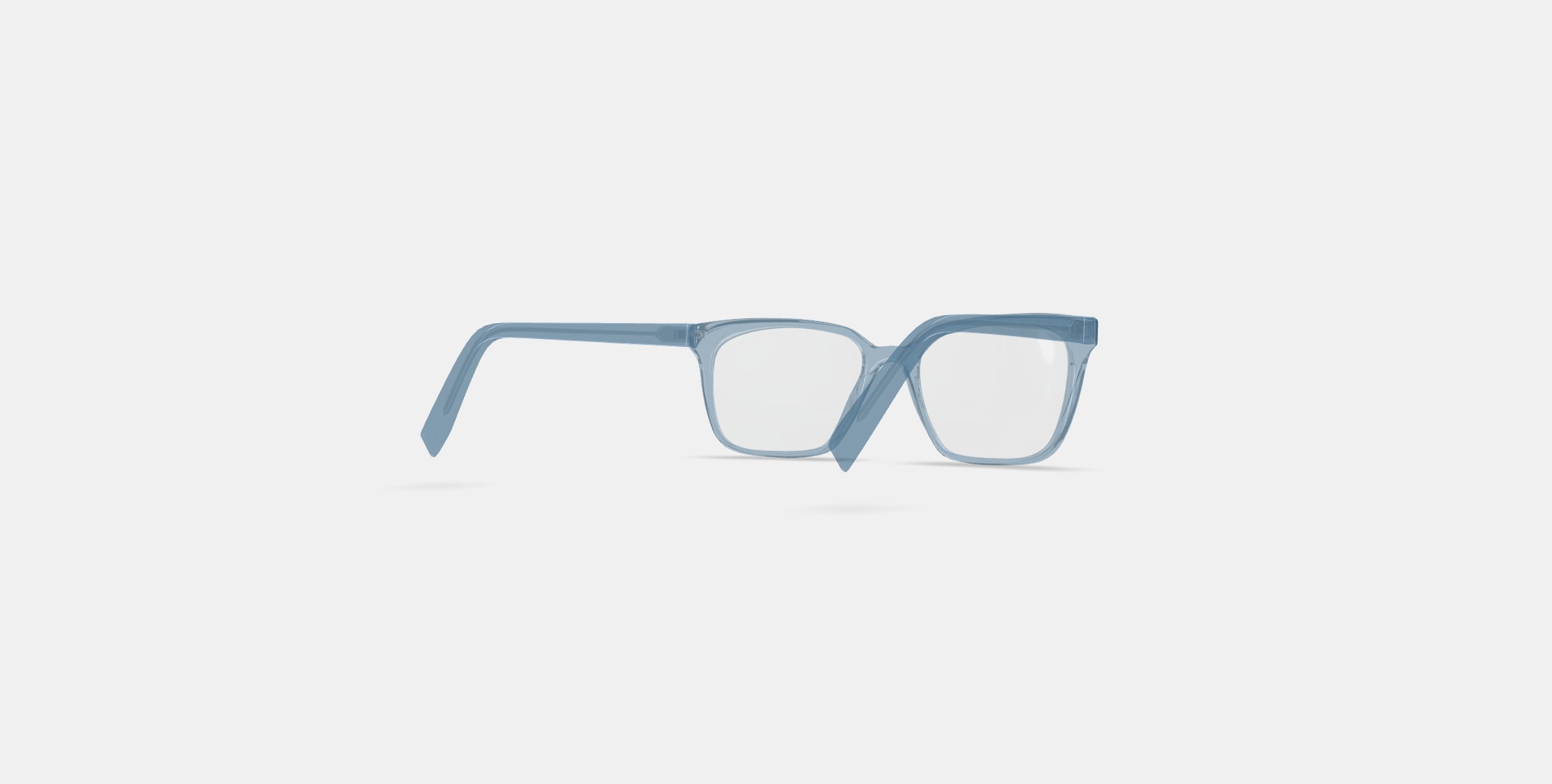 Hughes Eyeglasses in Pacific Crystal 3D model_4
