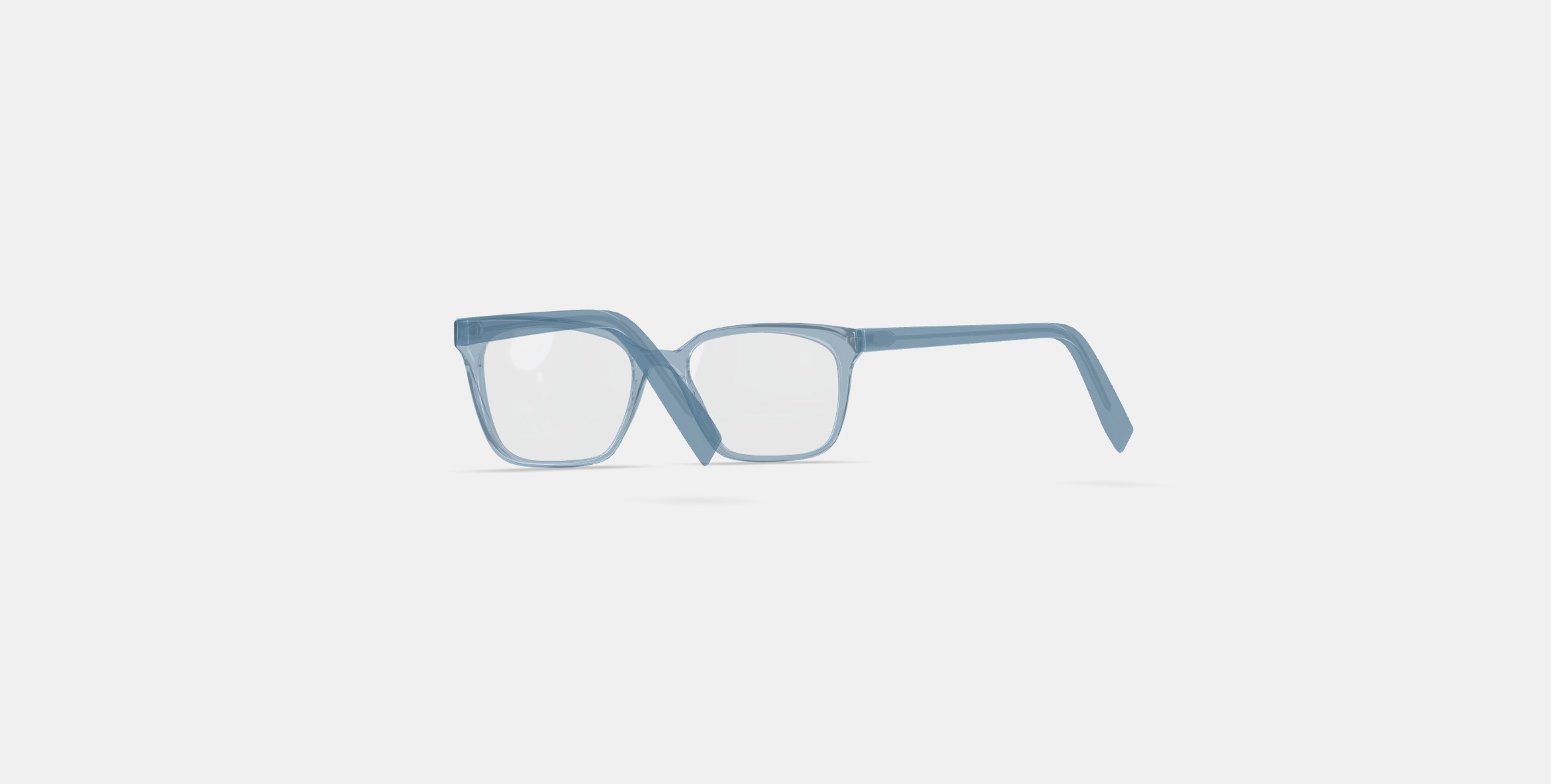 Hughes Eyeglasses in Pacific Crystal 3D model_16