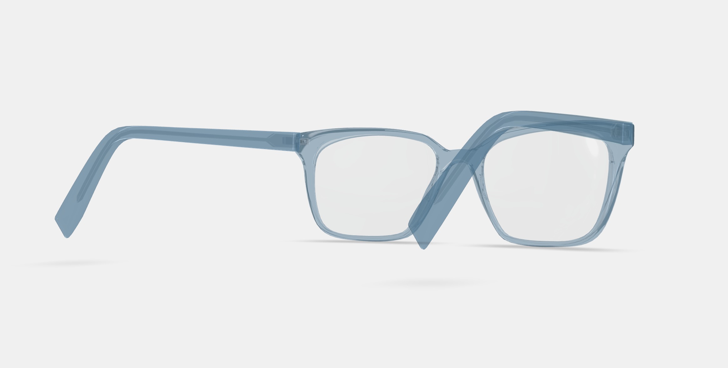 Hughes Eyeglasses in Pacific Crystal 3D model_6