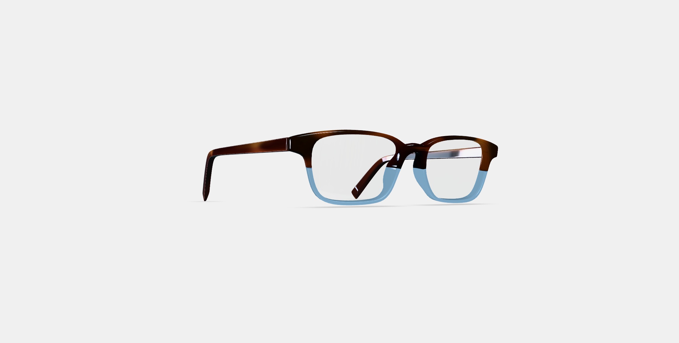 Crane Low Bridge Fit Eyeglasses in Eastern Bluebird Fade 3D model_2