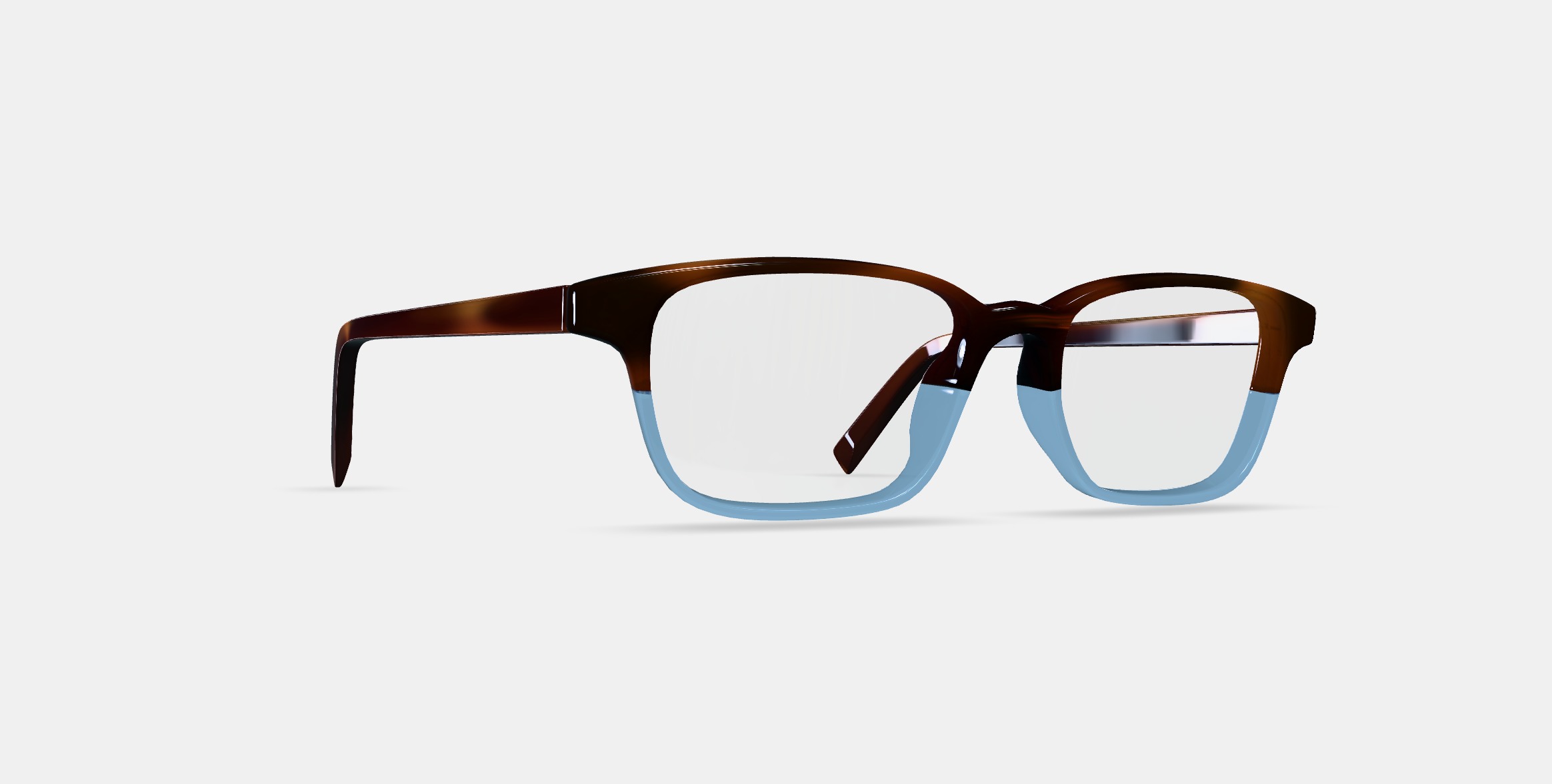 Crane Low Bridge Fit Eyeglasses in Eastern Bluebird Fade 3D model_9