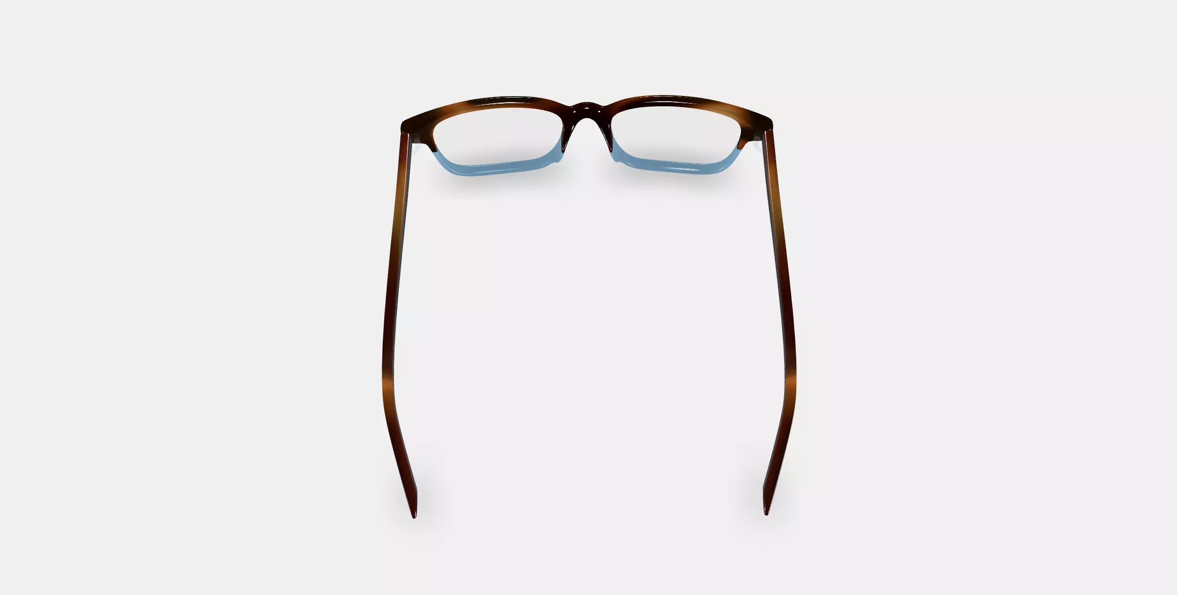 Crane Low Bridge Fit Eyeglasses in Eastern Bluebird Fade 3D model_0