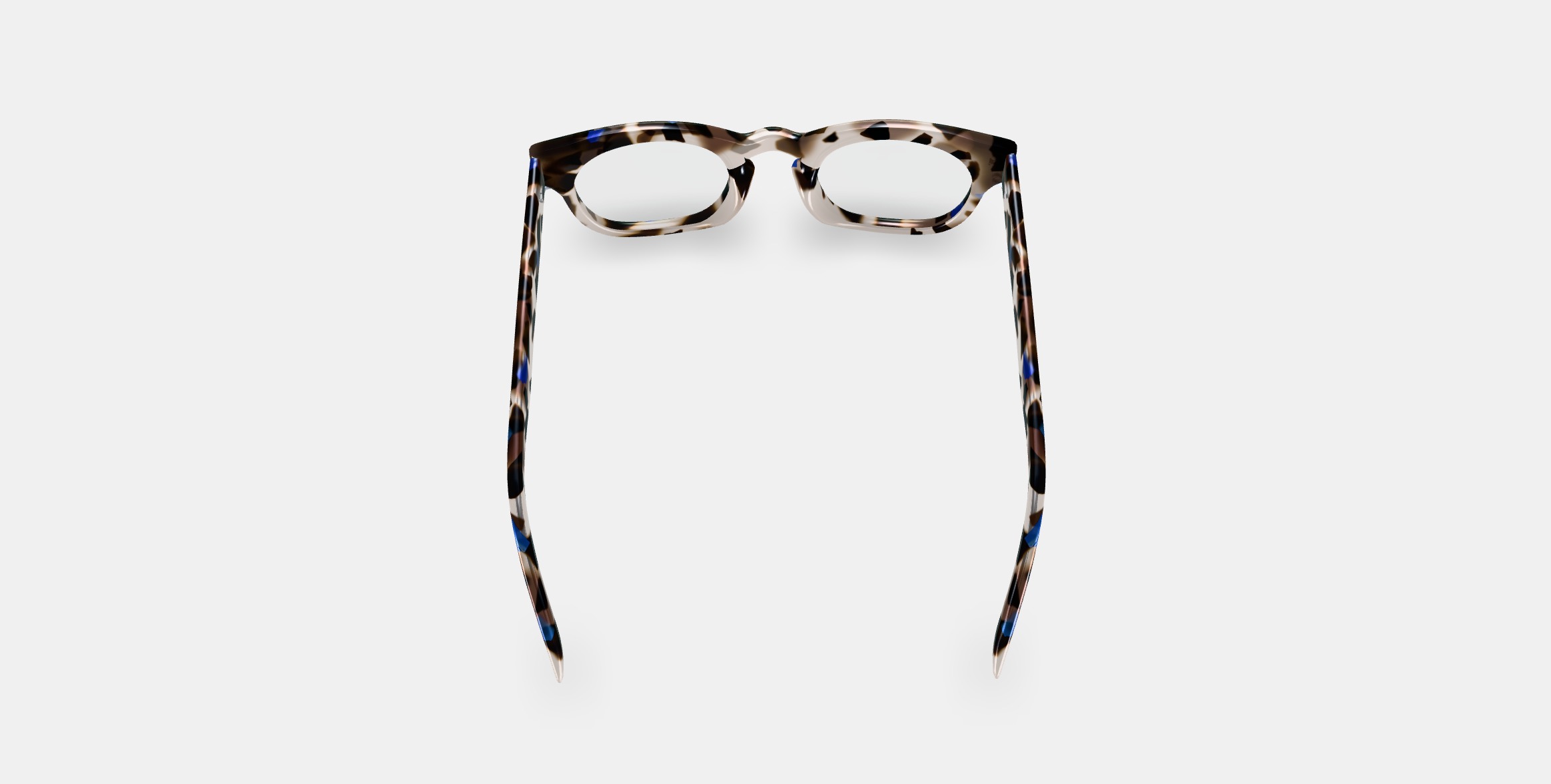 Kimball Low Bridge Fit Eyeglasses in Tanzanite Tortoise 3D model_2