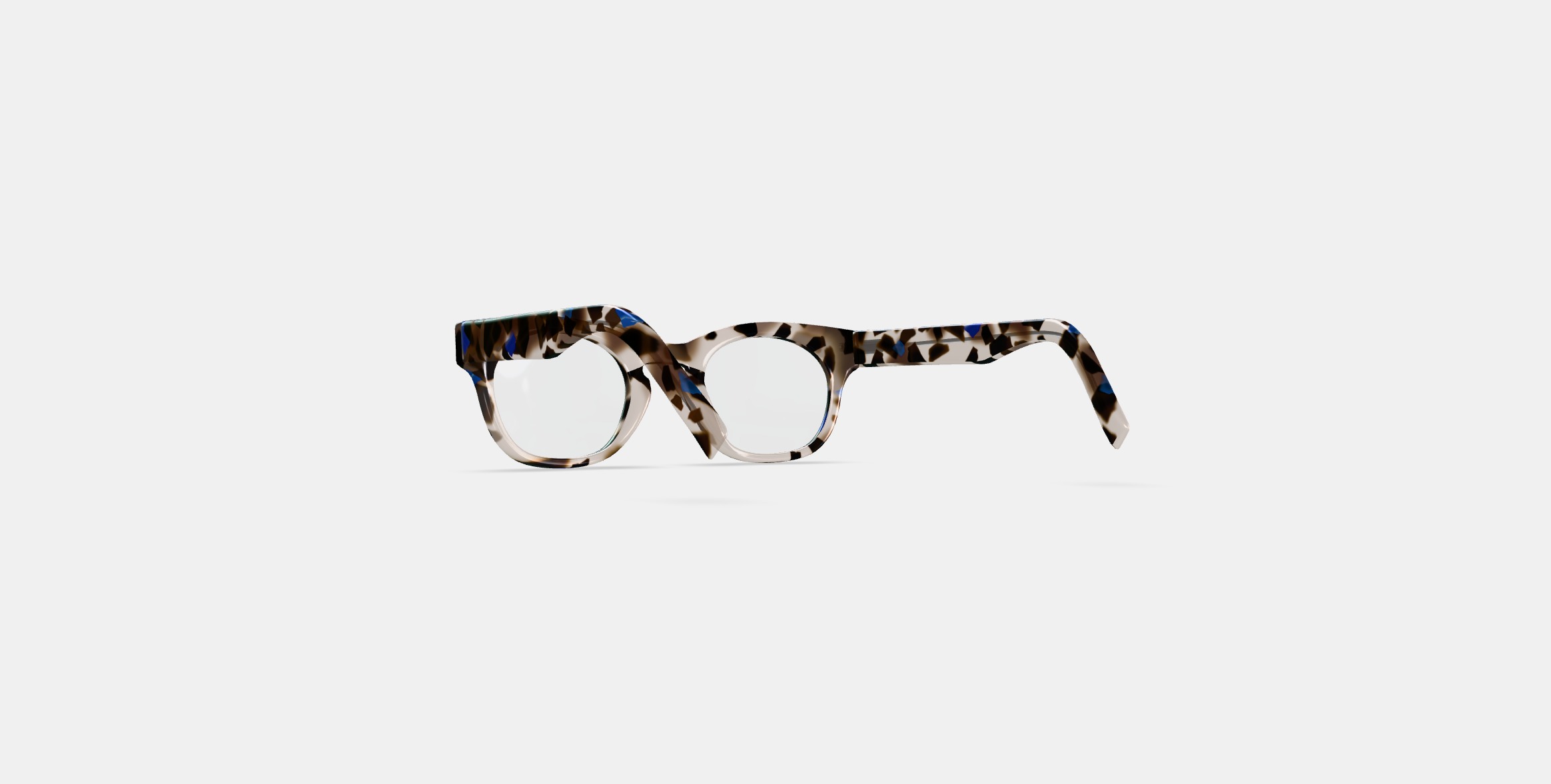 Kimball Low Bridge Fit Eyeglasses in Tanzanite Tortoise 3D model_16