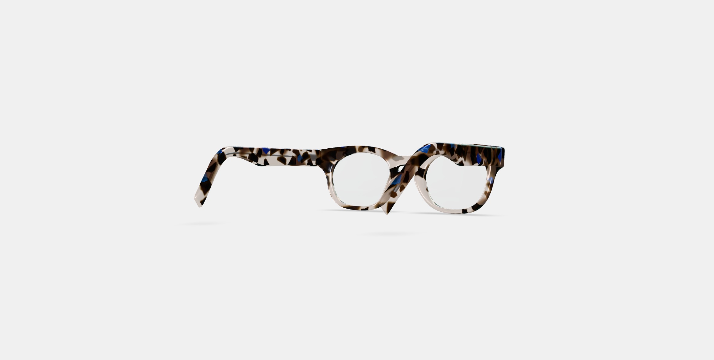 Kimball Low Bridge Fit Eyeglasses in Tanzanite Tortoise 3D model_5