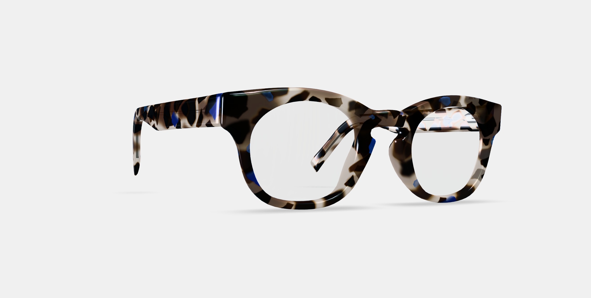 Kimball Low Bridge Fit Eyeglasses in Tanzanite Tortoise 3D model_9