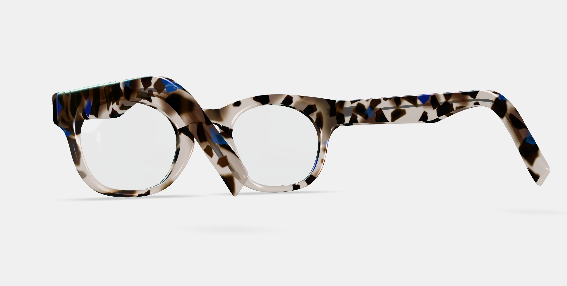 Kimball Low Bridge Fit Eyeglasses in Tanzanite Tortoise 3D model_3