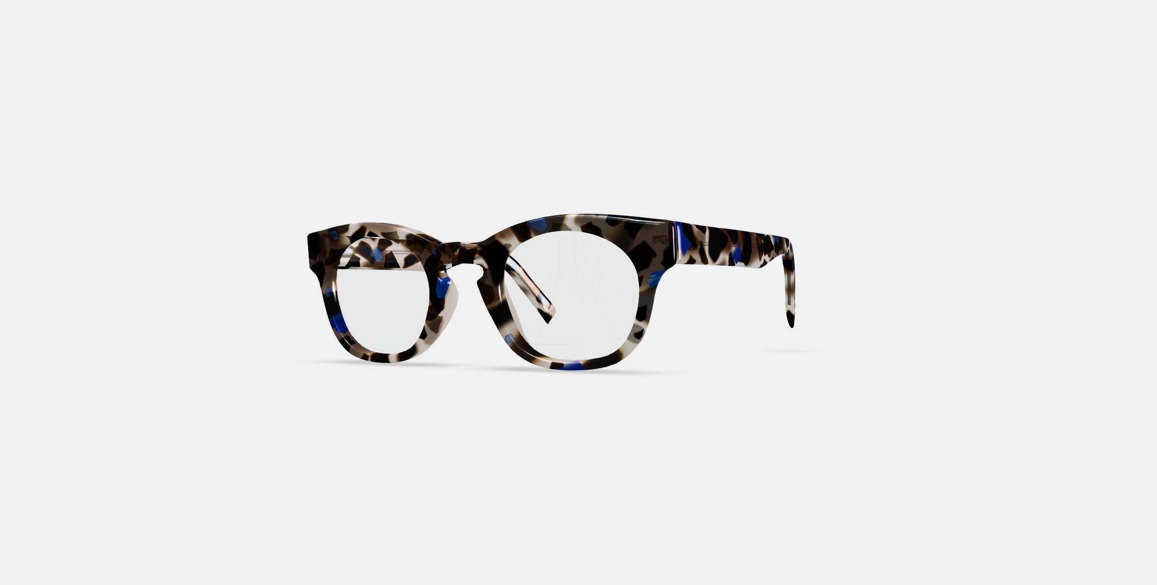 Kimball Low Bridge Fit Eyeglasses in Tanzanite Tortoise 3D model_12