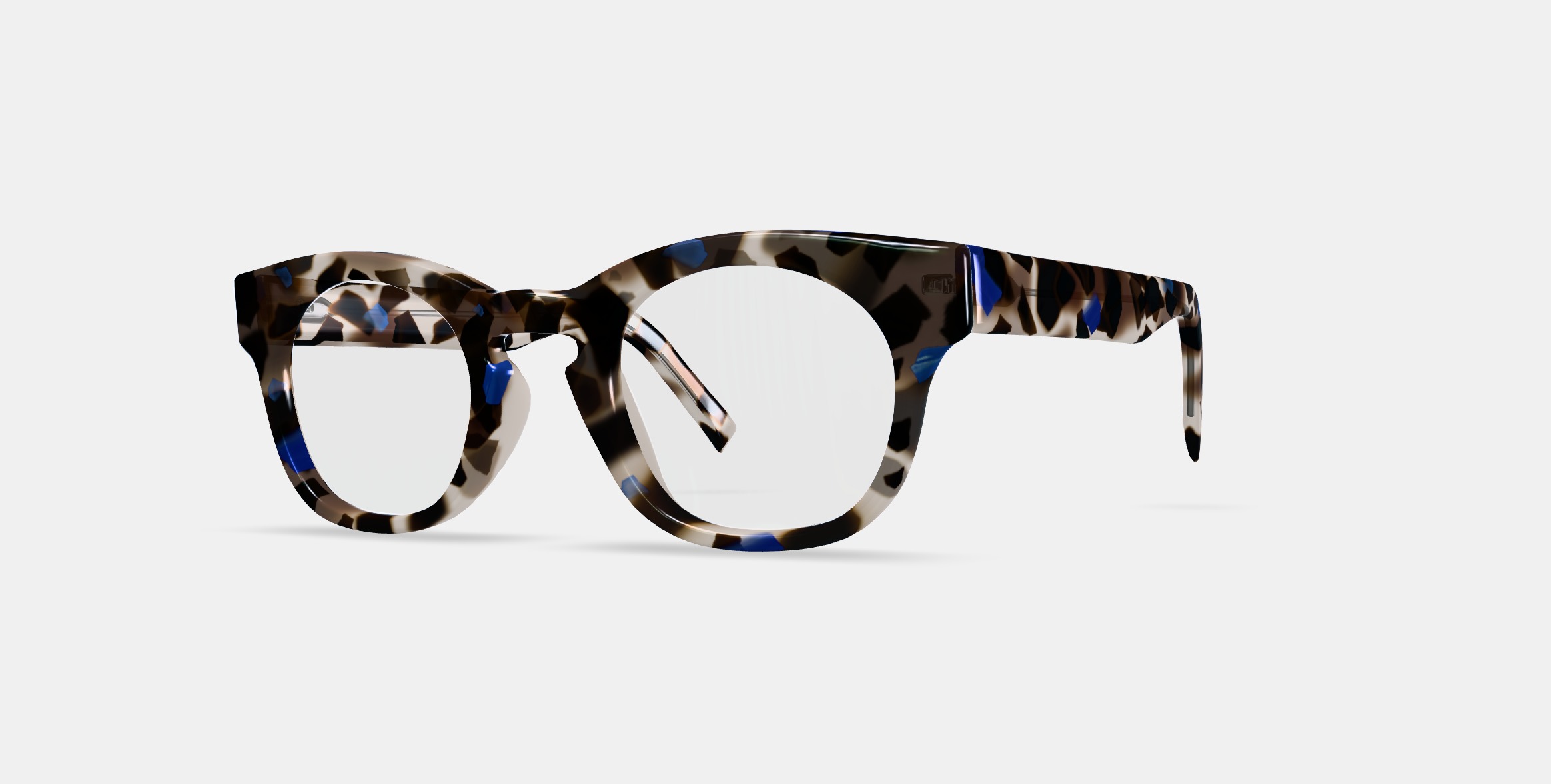 Kimball Low Bridge Fit Eyeglasses in Tanzanite Tortoise 3D model_13