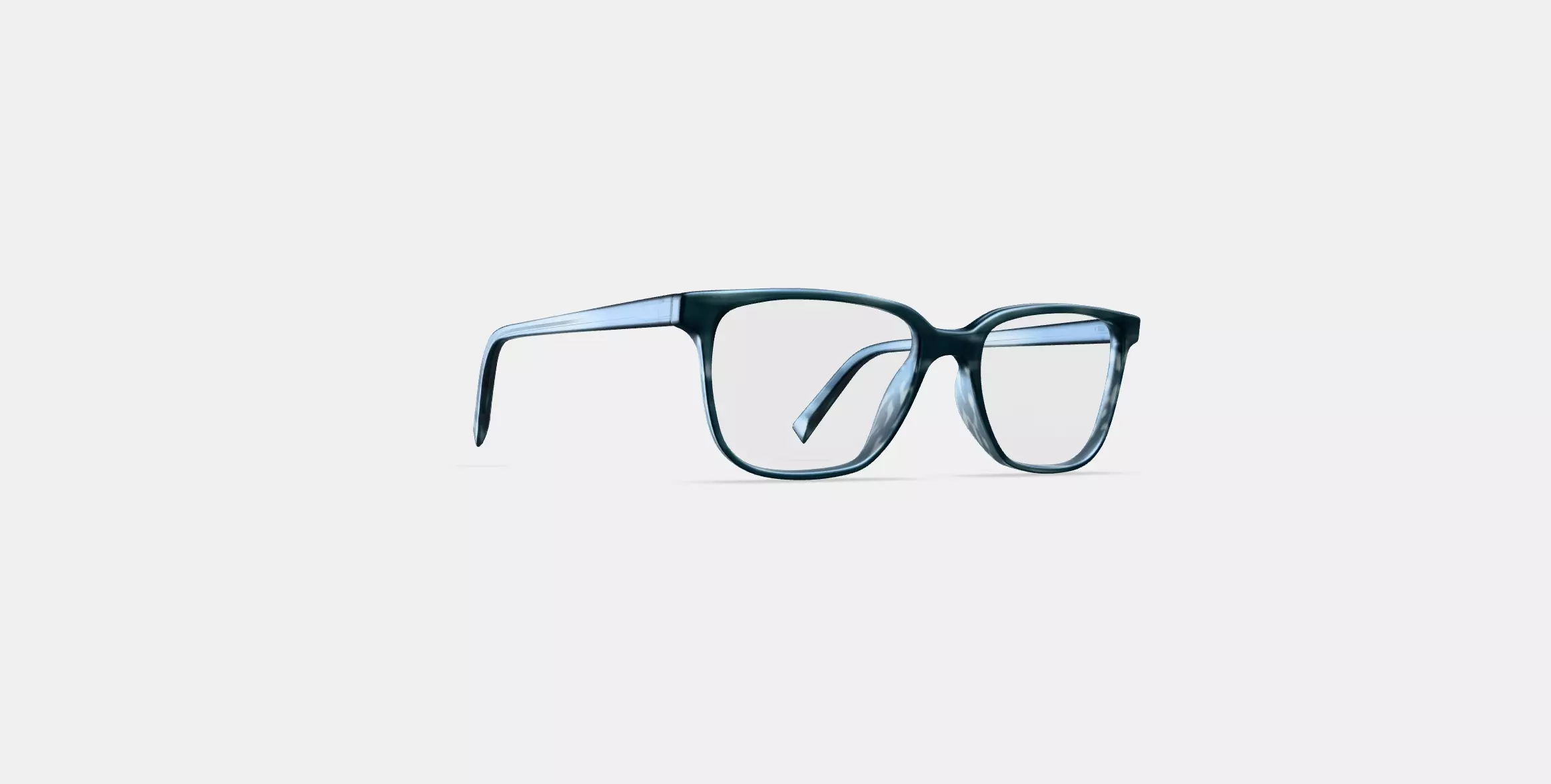 Hayden Low Bridge Fit Eyeglasses in Striped Pacific 3D model_0
