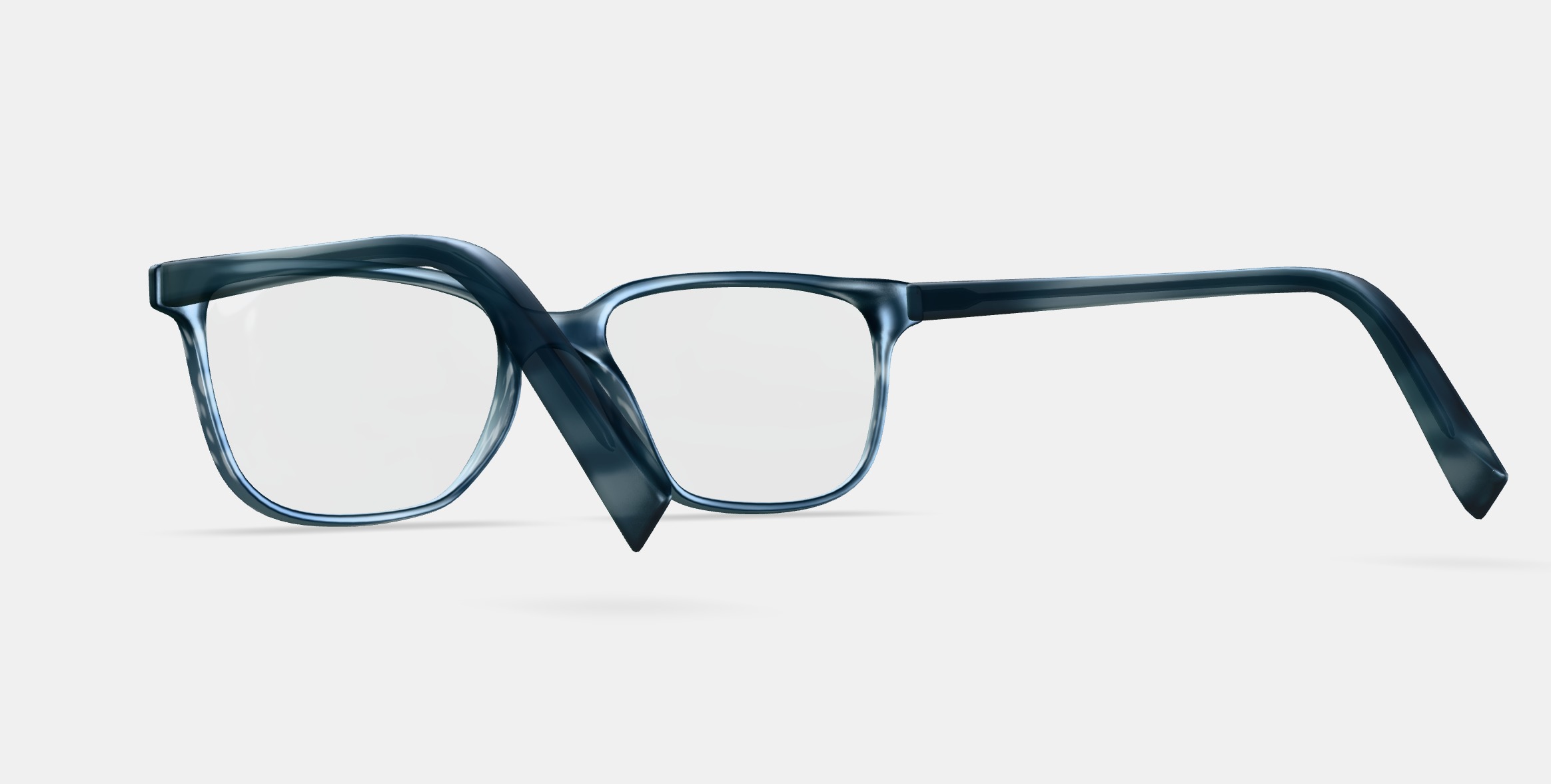 Hayden Low Bridge Fit Eyeglasses in Striped Pacific 3D model_2