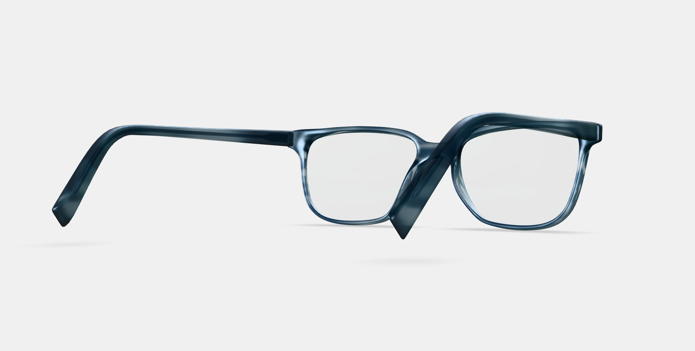 Hayden Low Bridge Fit Eyeglasses in Striped Pacific 3D model_7