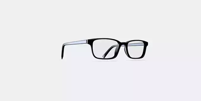 Wilkie Low Bridge Fit Eyeglasses in Black Matte Eclipse