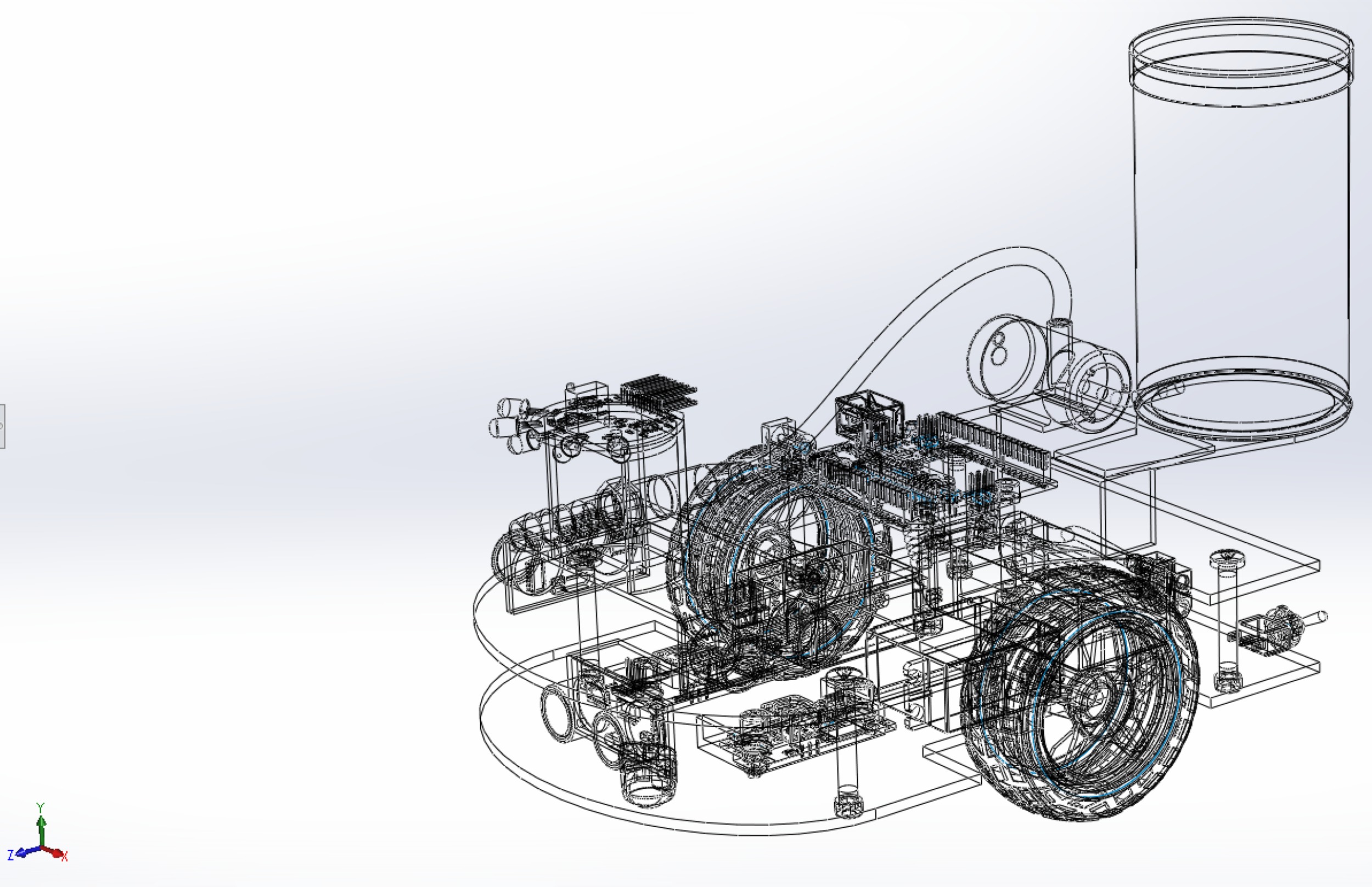AUTONOMOUS FIRE FIGHTING ROBOT VEHICLE EXTINGUISHER SPRAYER UGV 3D model_33