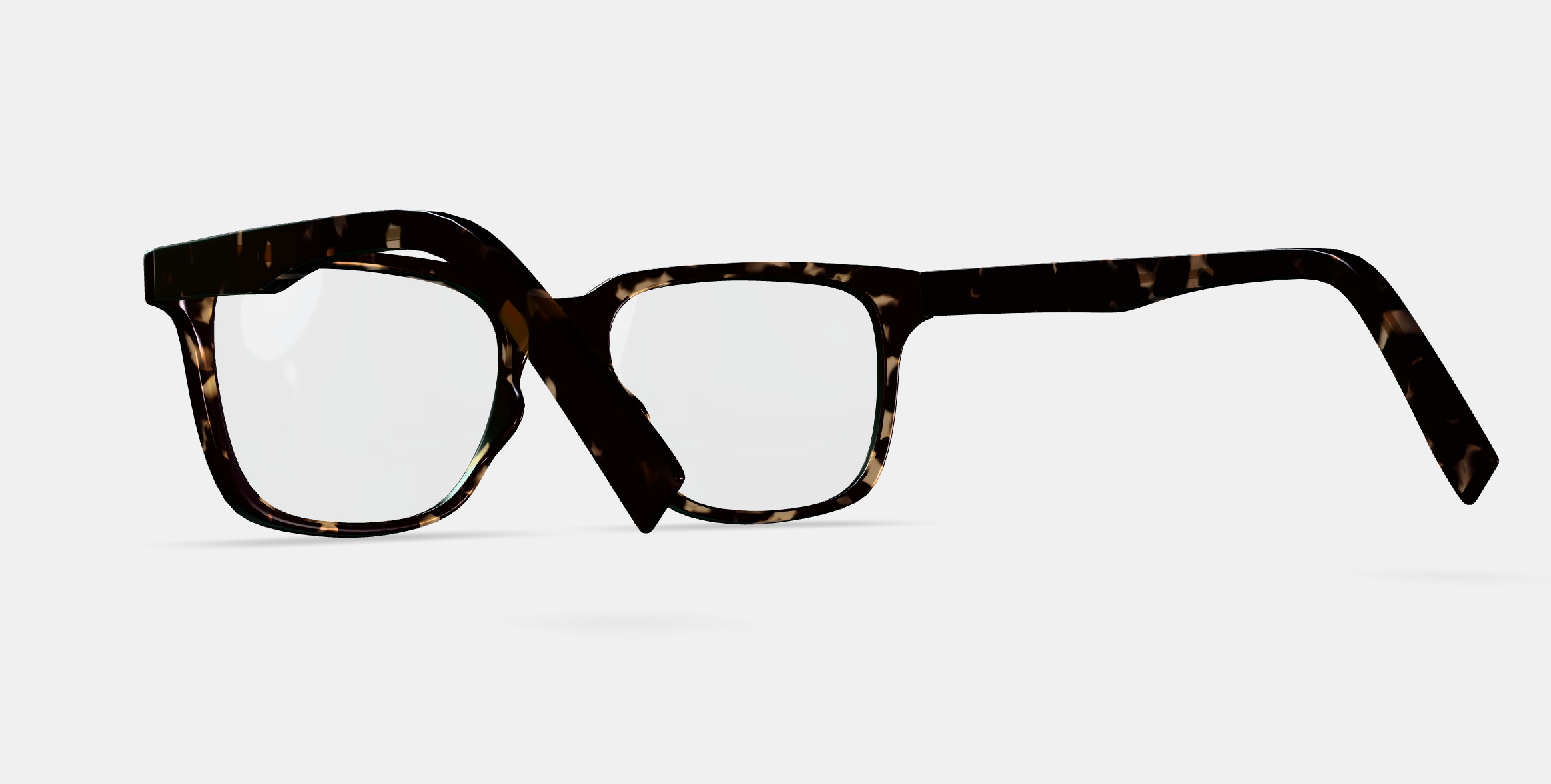 Chamberlain Low Bridge Fit Eyeglasses in Whiskey Tortoise 3D model_2