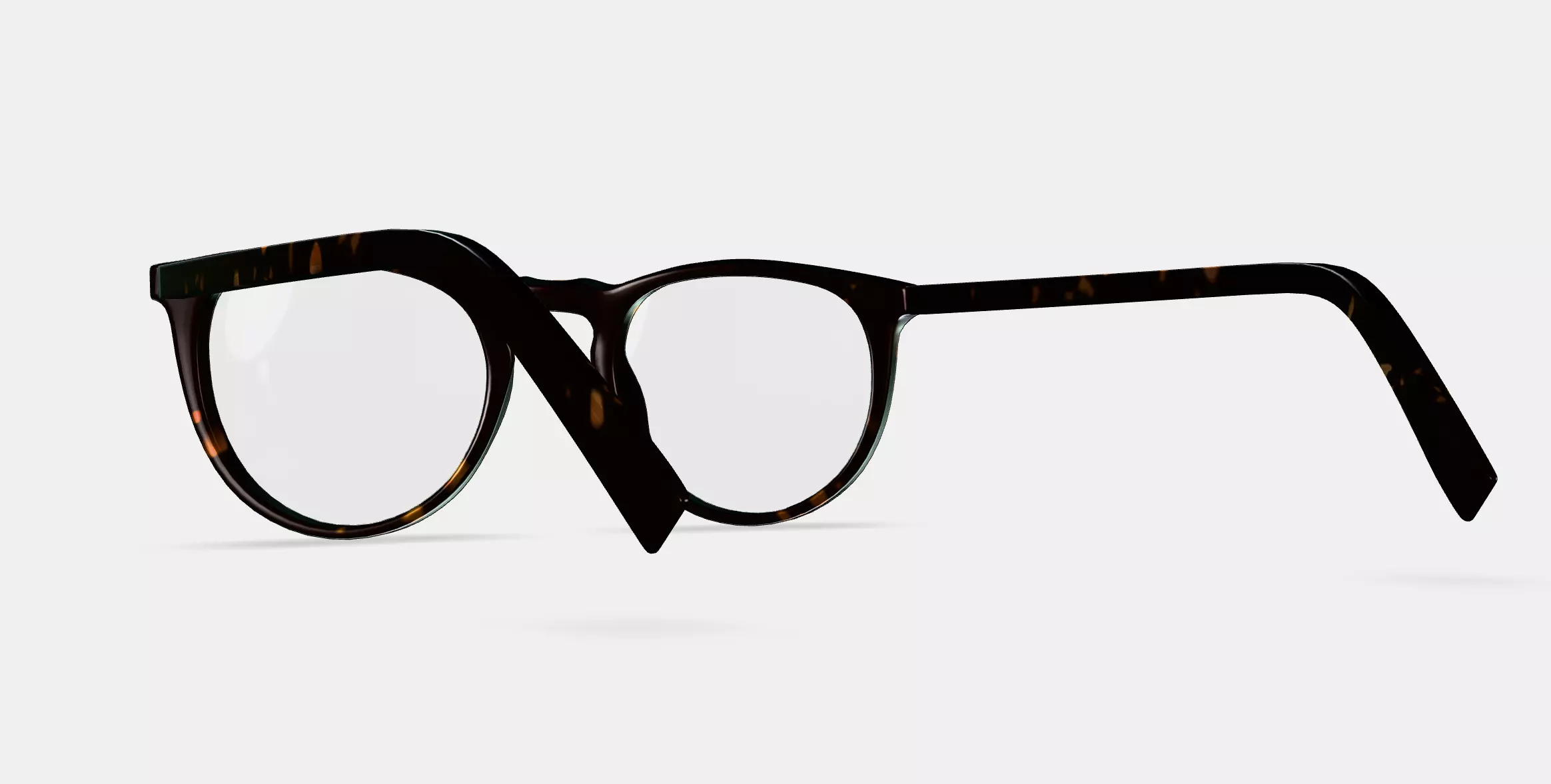 Haskell Low Bridge Fit Eyeglasses in Whiskey Tortoise 3D model_0