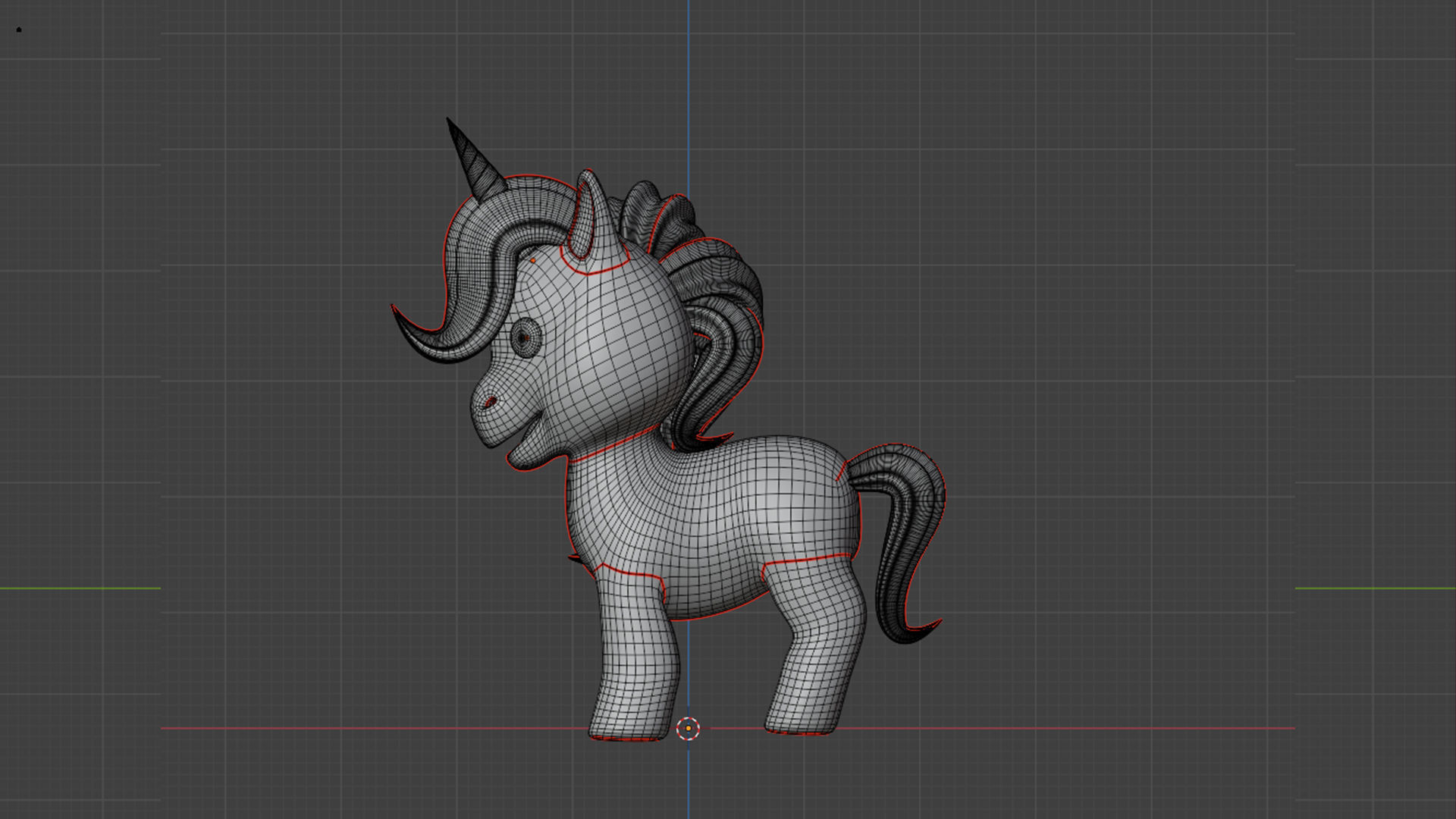 Baby Unicorn 3D Model  Adorable Low-Poly Cartoon Character 3D model_9