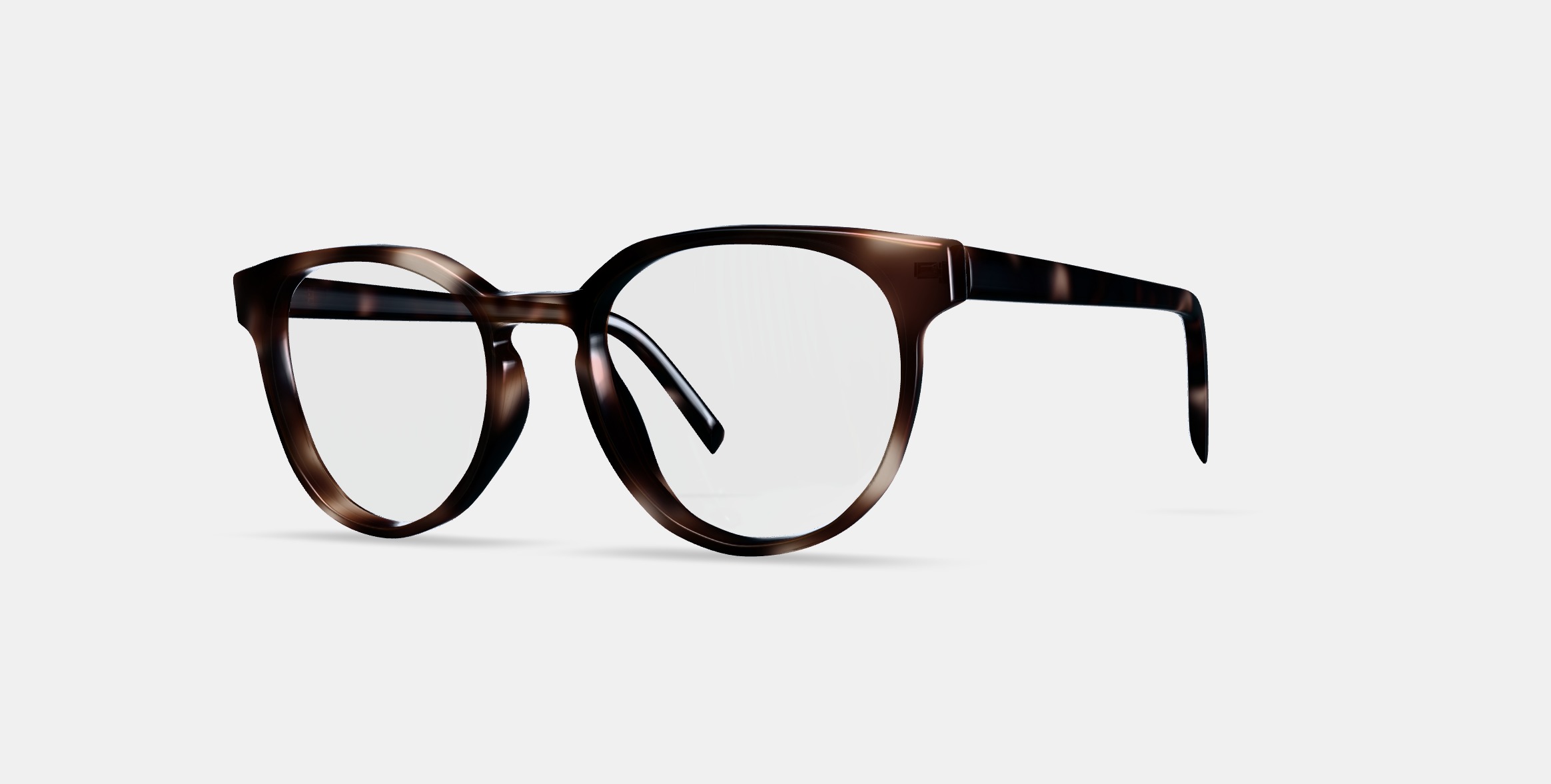 Wright Low Bridge Fit Eyeglasses in Cognac Tortoise 3D model_13