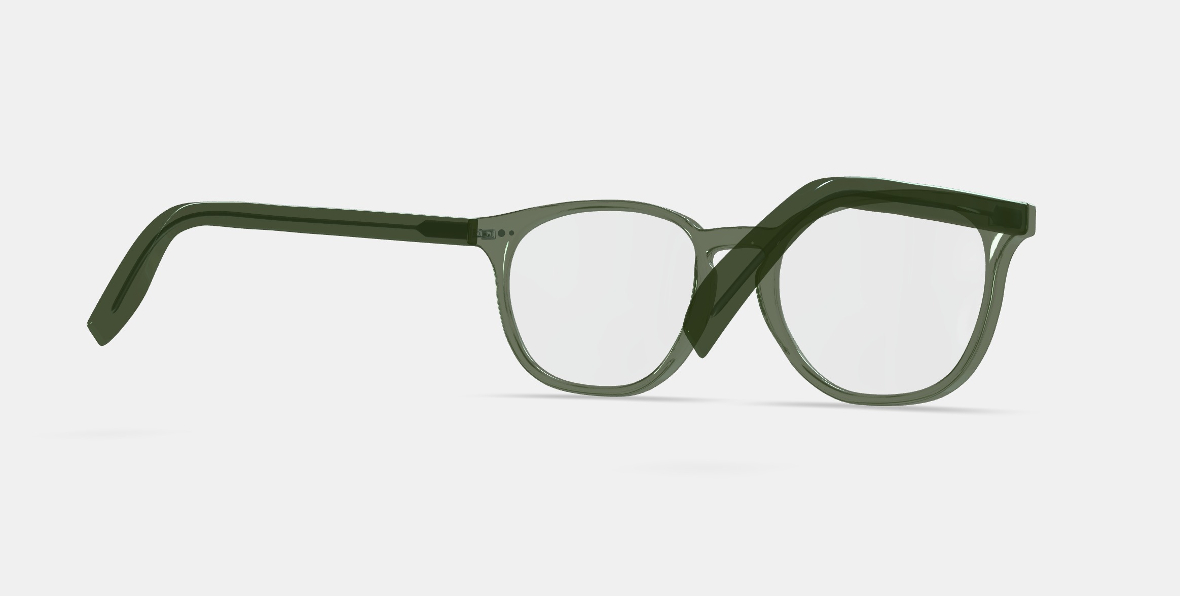 Carlton Low Bridge Fit Eyeglasses in Seaweed Crystal 3D model_5