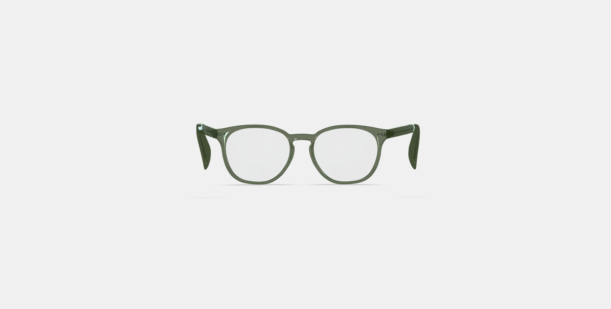 Carlton Low Bridge Fit Eyeglasses in Seaweed Crystal 3D model_14