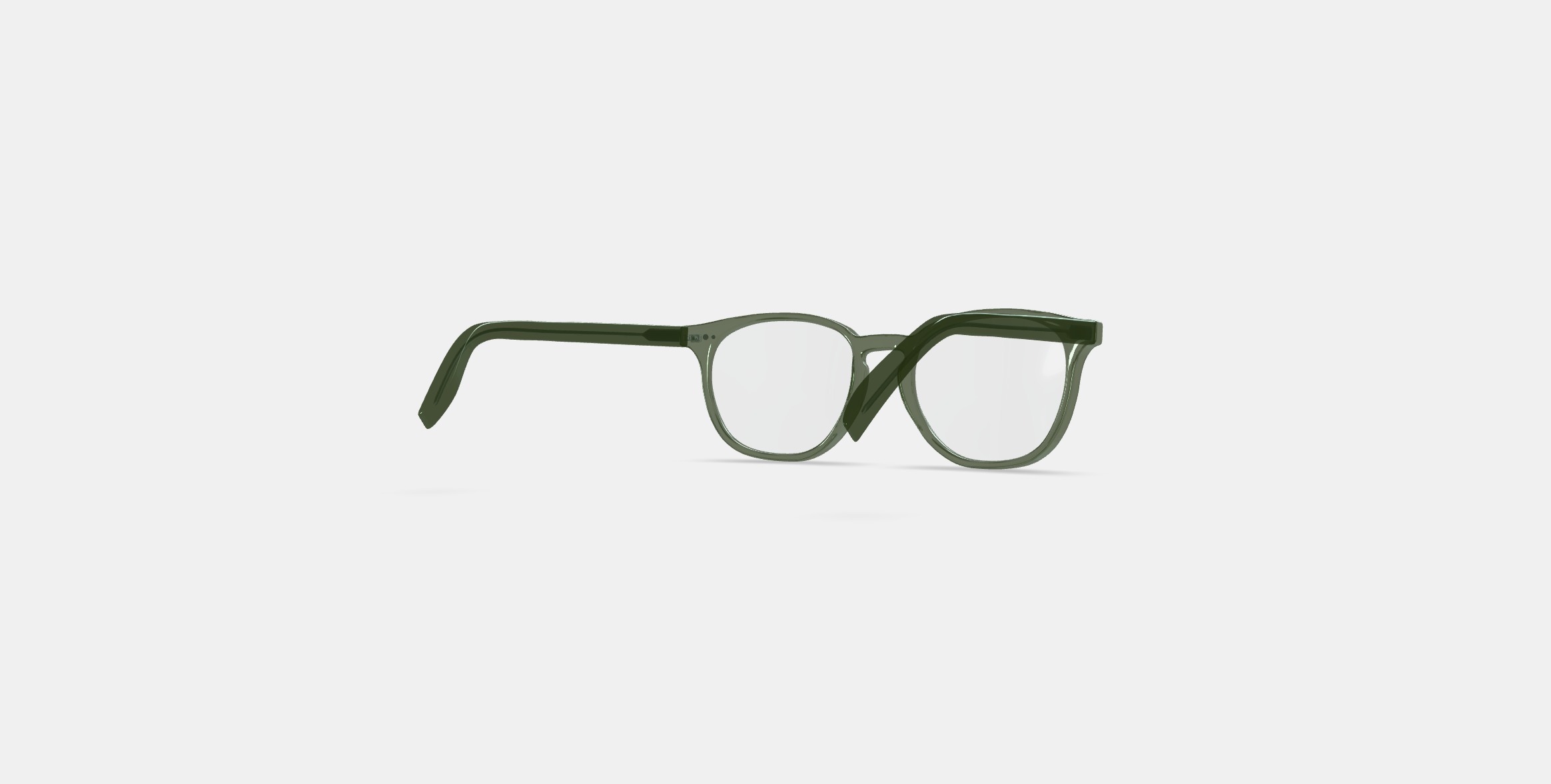 Carlton Low Bridge Fit Eyeglasses in Seaweed Crystal 3D model_7