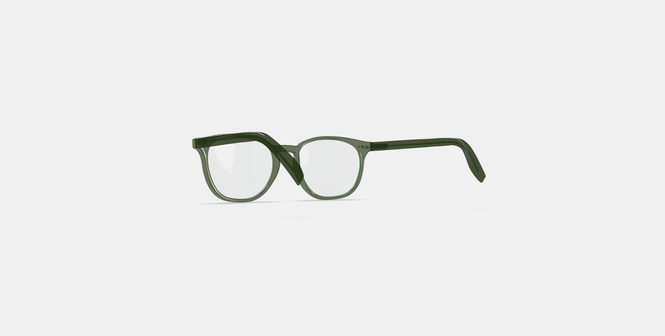 Carlton Low Bridge Fit Eyeglasses in Seaweed Crystal 3D model_16